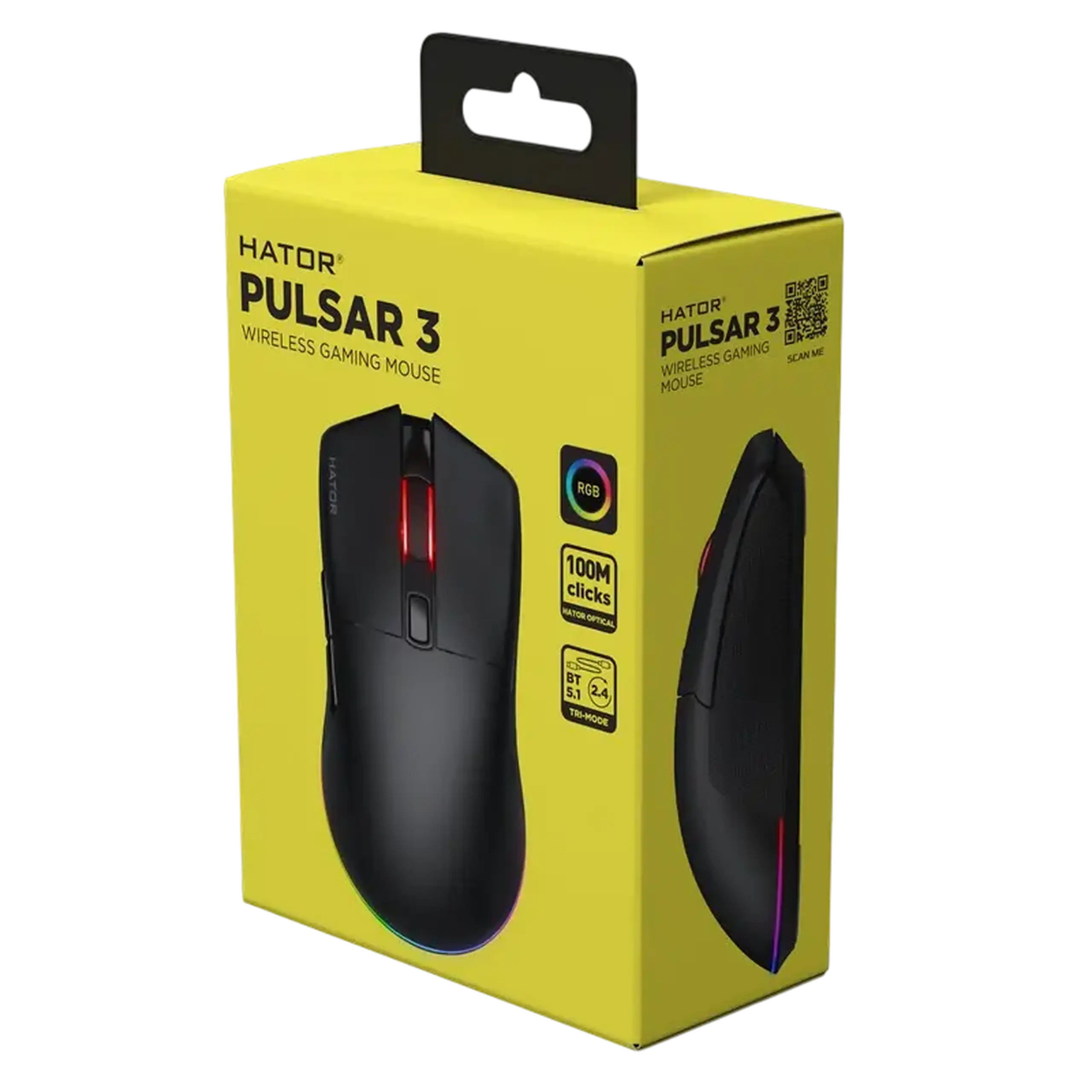 Gaming Mouse HATOR Pulsar 3, Negru