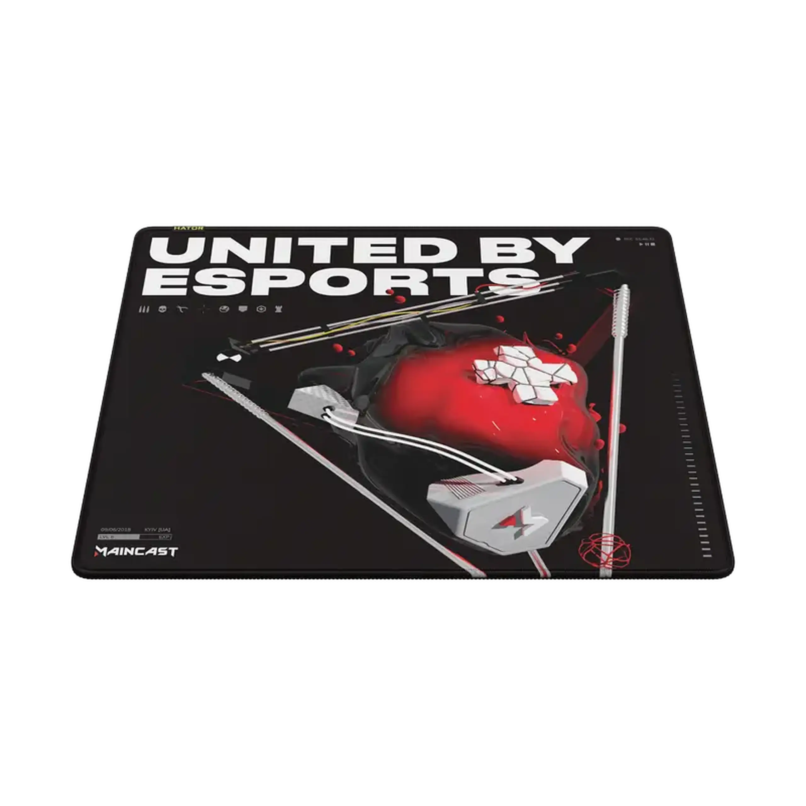 Mouse Pad pentru jocuri HATOR Tonn eSport Maincast Edition, Large, Negru