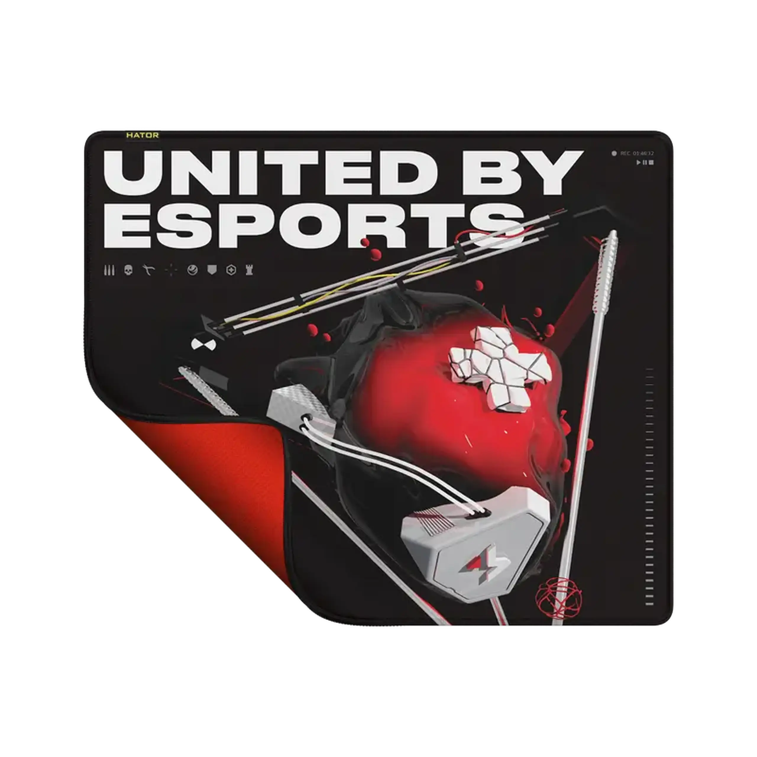 Mouse Pad pentru jocuri HATOR Tonn eSport Maincast Edition, Large, Negru