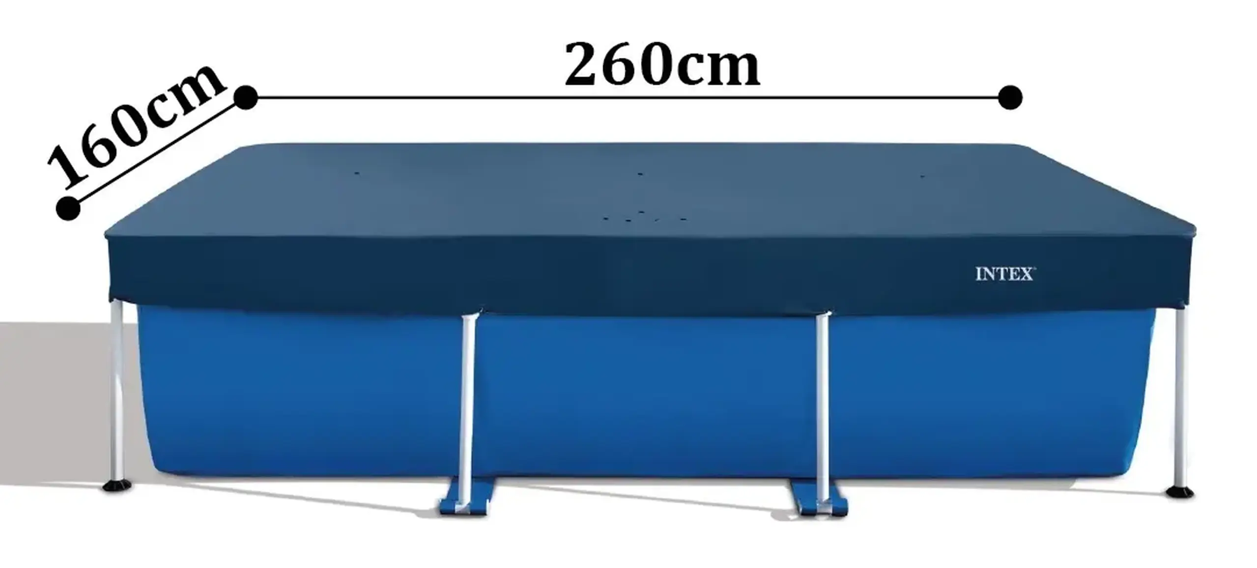 Prelata pentru acoperit piscina Intex 28036, forma dreptunghiulara, 2.6x1.6m