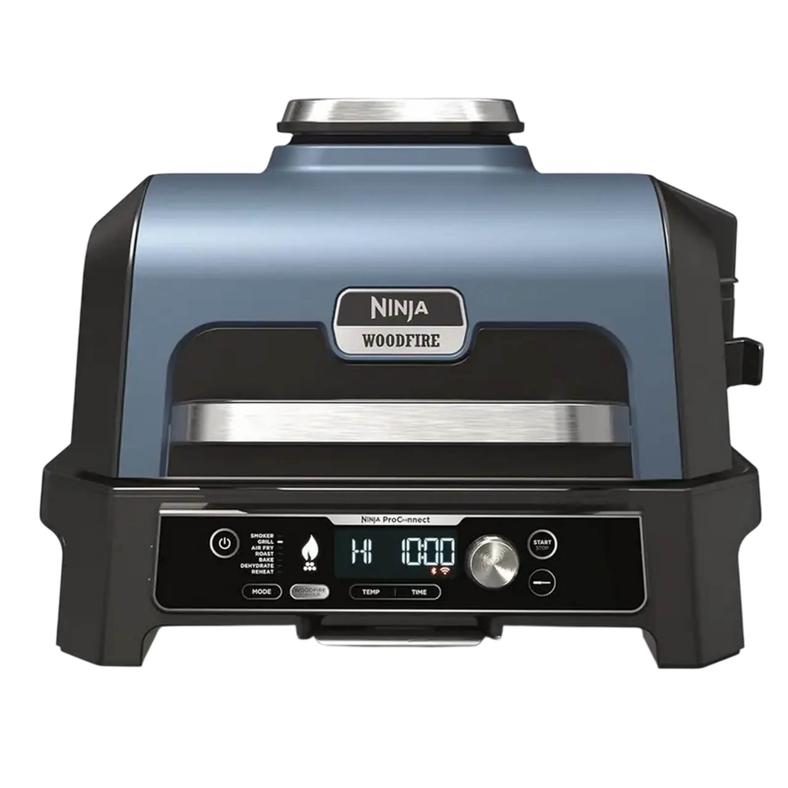 Grătar electric Ninja Woodfire Pro Connect XL, 1700W, Albastru