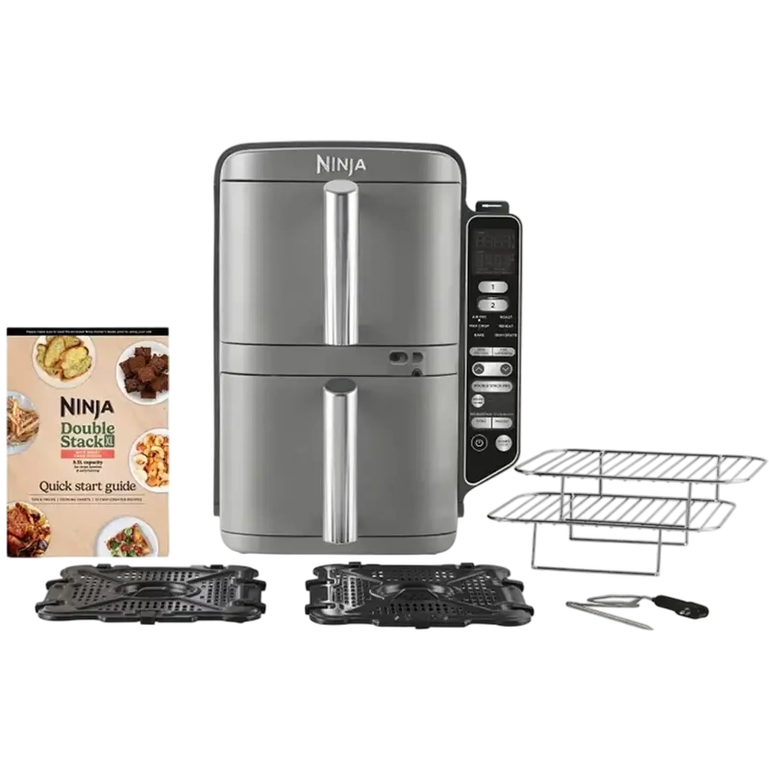 Friteuză cu aer cald Ninja Double Stack XL Smart SL451EU, Gri