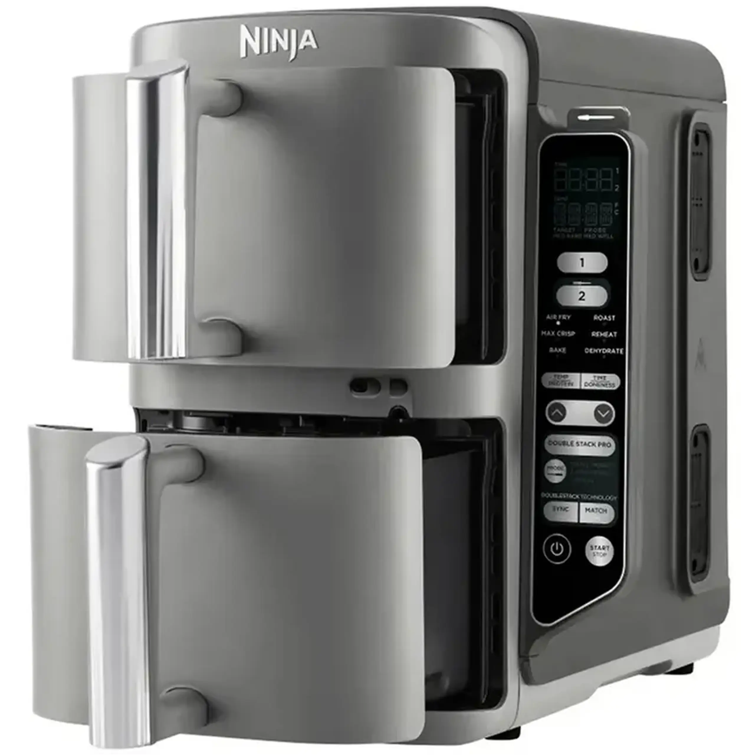 Friteuză cu aer cald Ninja Double Stack XL Smart SL451EU, Gri