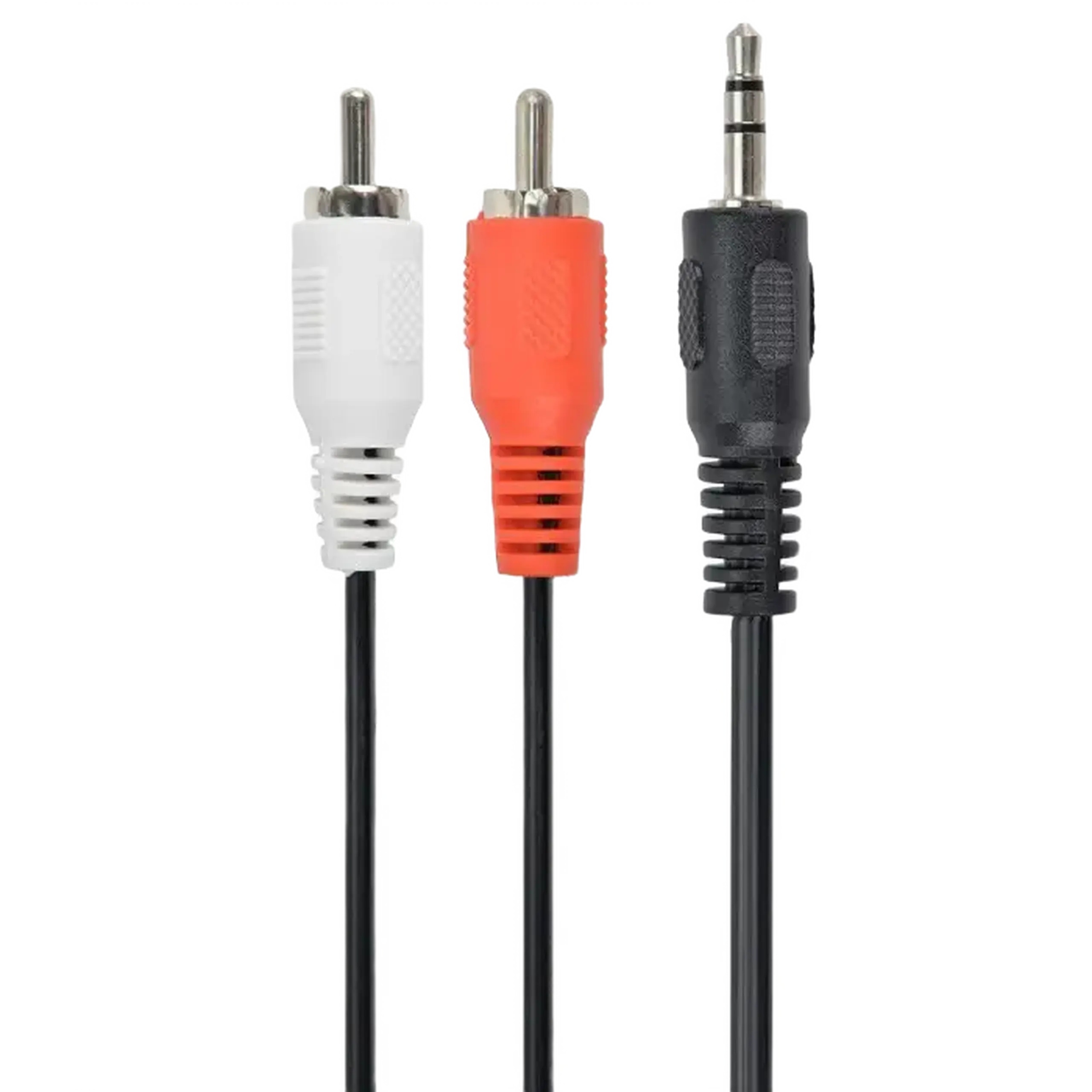 Audio Adaptor Cablexpert CCA-458/0.2, 3.5mm 3-pin (M) - 2x RCA (M), 0,2m, Negru