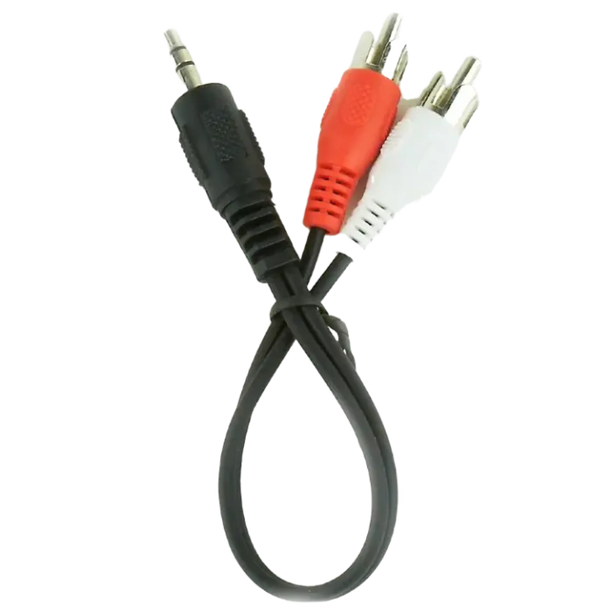 Audio Adaptor Cablexpert CCA-458/0.2, 3.5mm 3-pin (M) - 2x RCA (M), 0,2m, Negru
