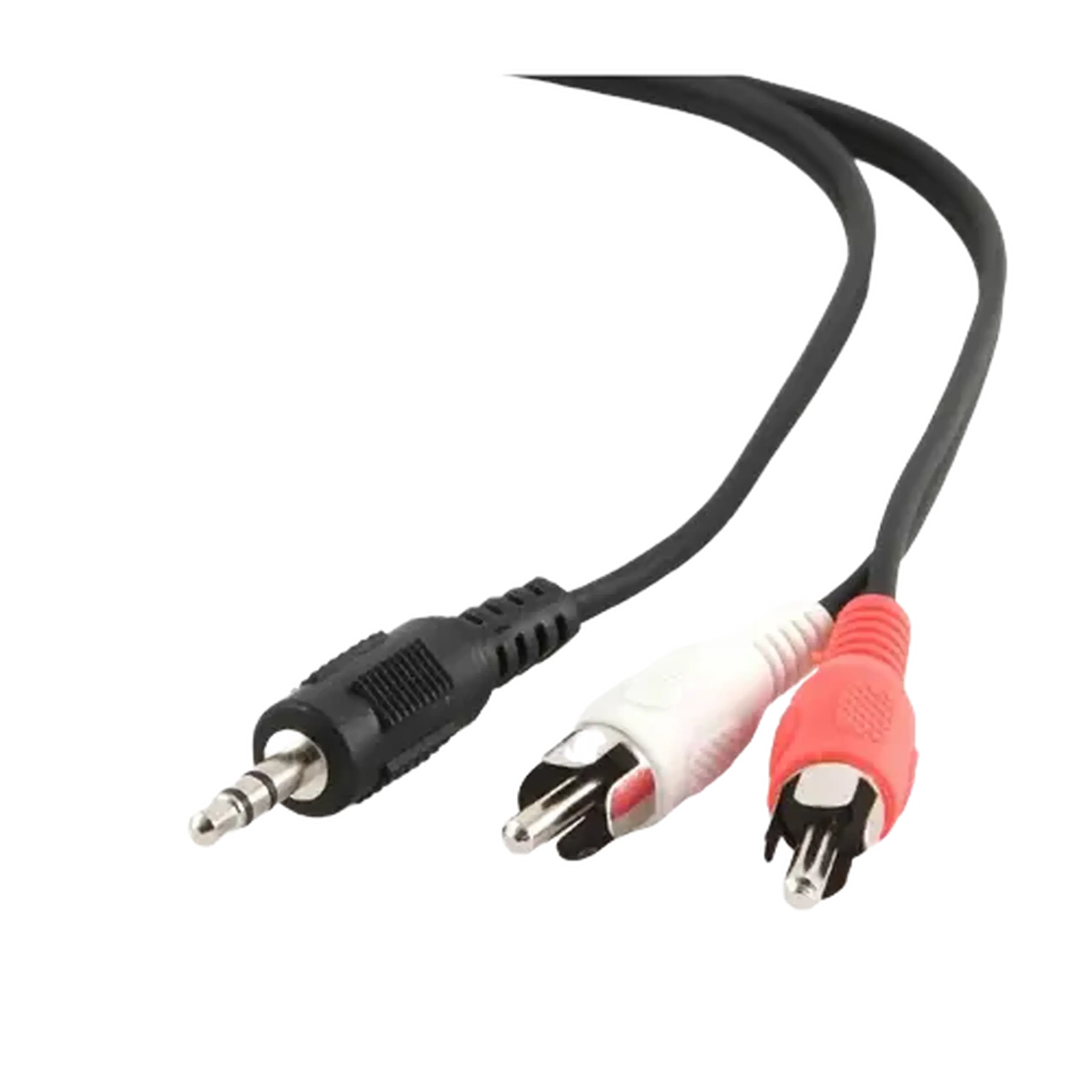 Audio Adaptor Cablexpert CCA-458/0.2, 3.5mm 3-pin (M) - 2x RCA (M), 0,2m, Negru