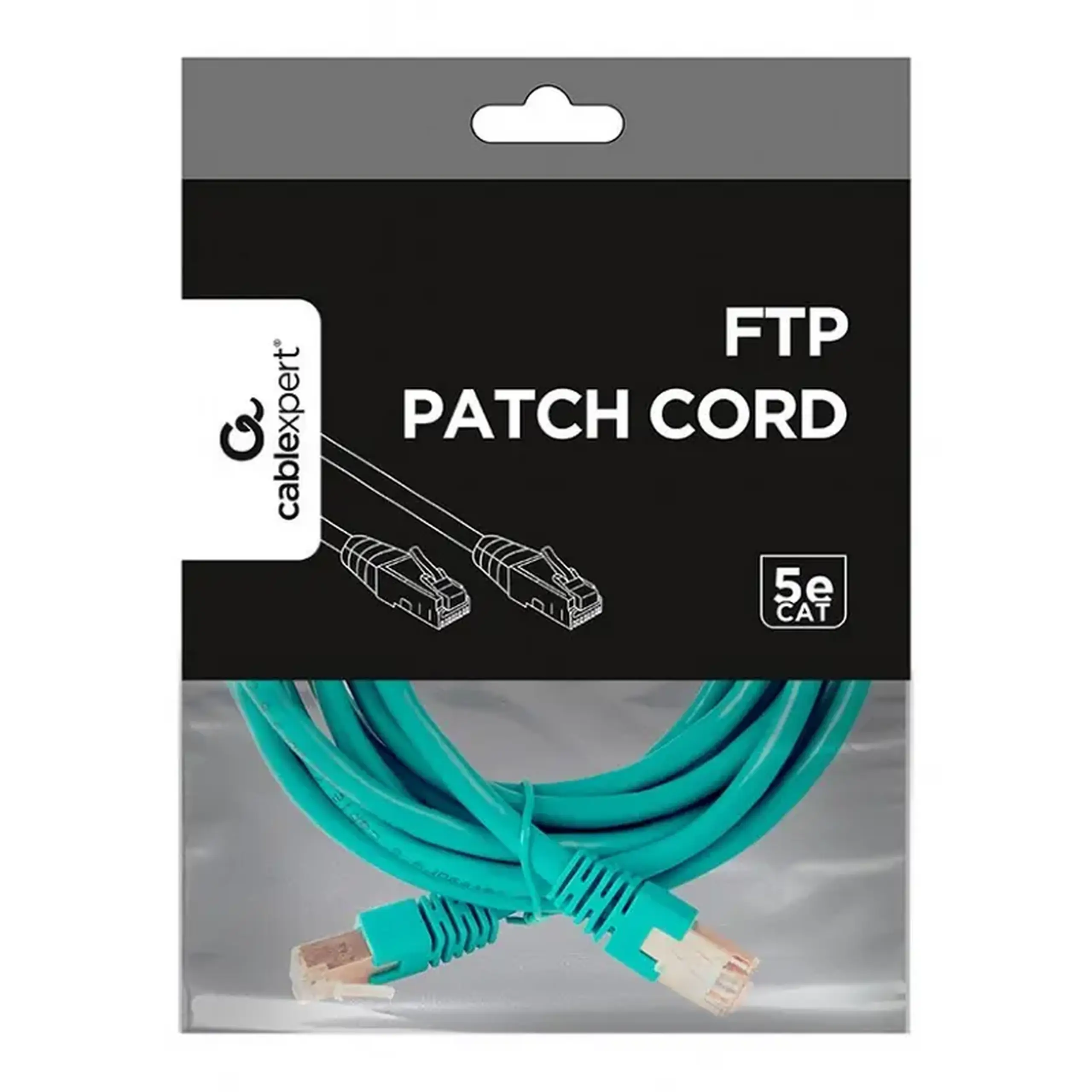 Patch cord Cablexpert PP22-2M/G, Cat5e FTP, 2m, Verde