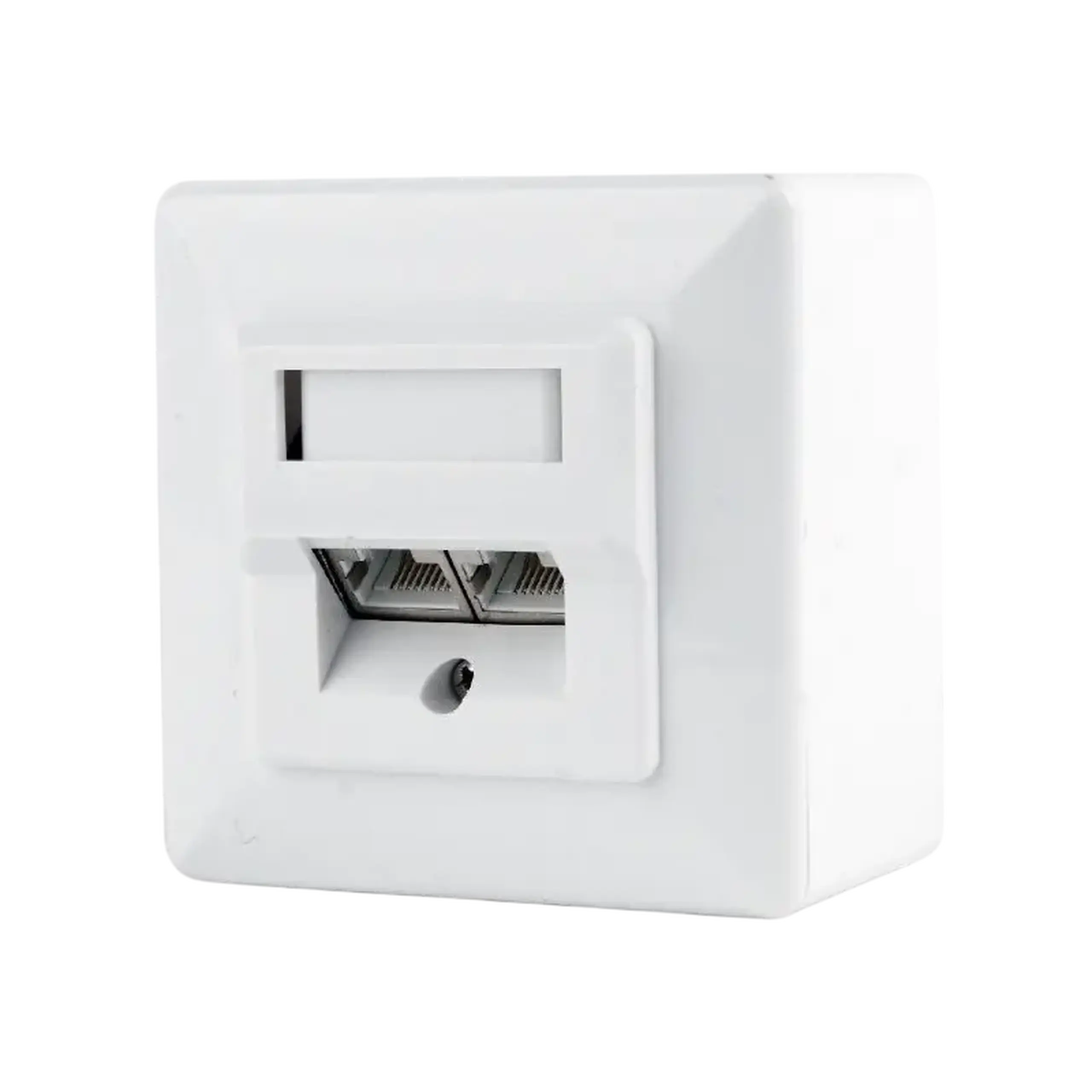 Priză pentru montare pe perete Cablexpert MVS-2S6-01, Alb