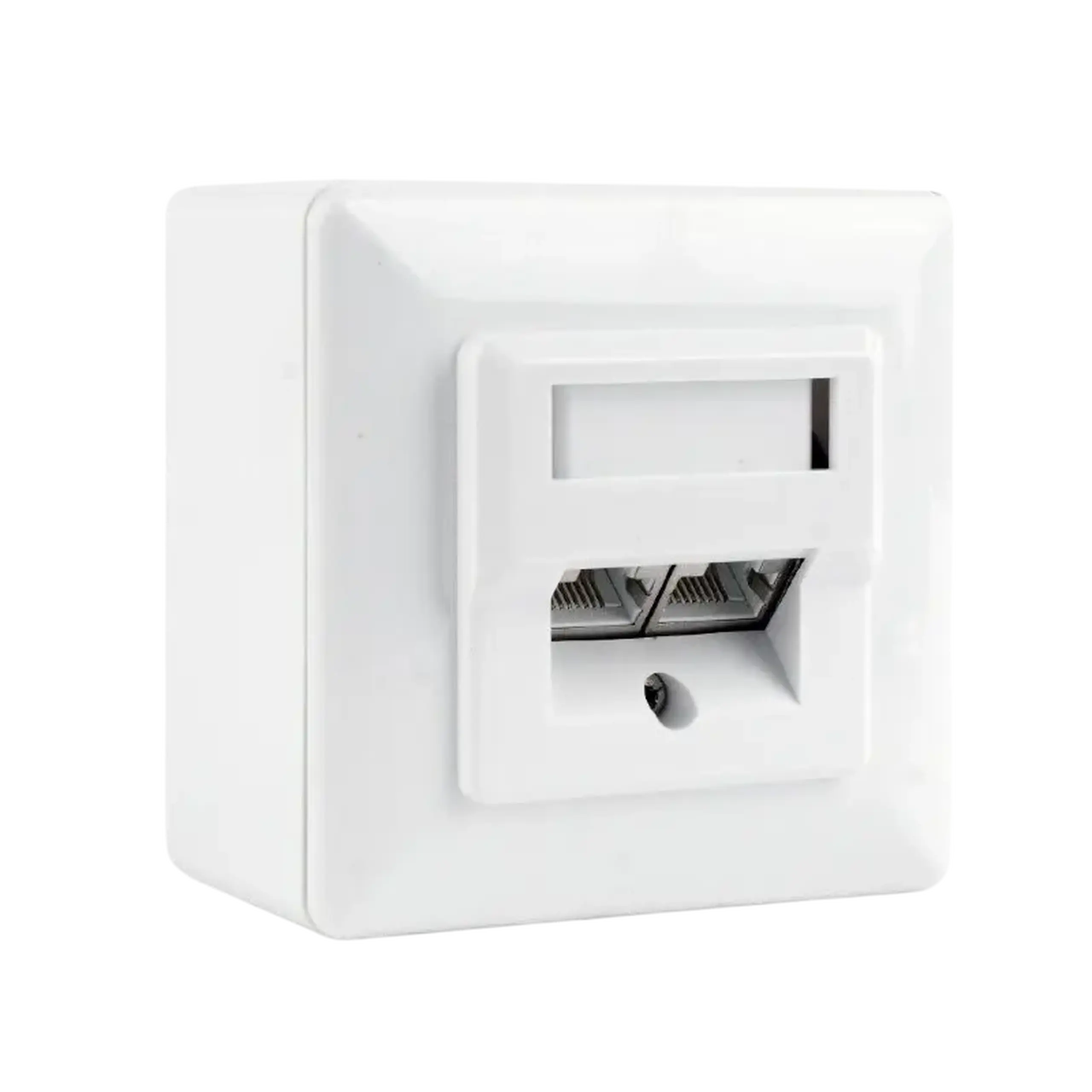 Priză pentru montare pe perete Cablexpert MVS-2S6-01, Alb