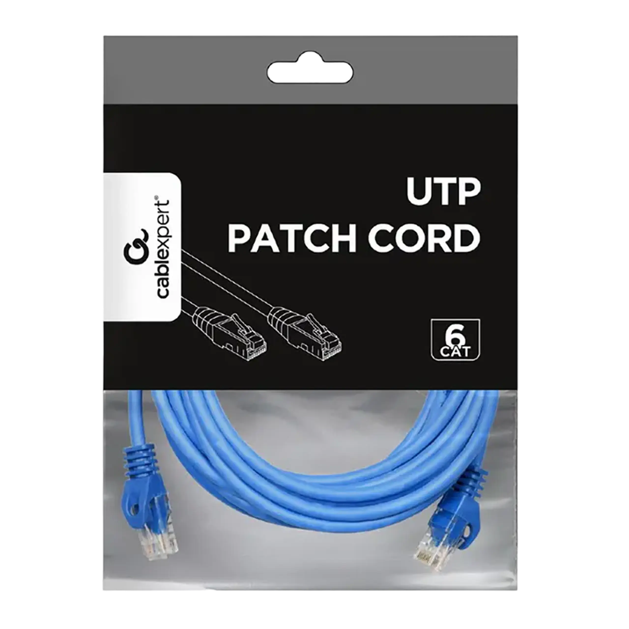 Patch cord Cablexpert PP6U-3M/B, Cat6 UTP, 3m, Albastru