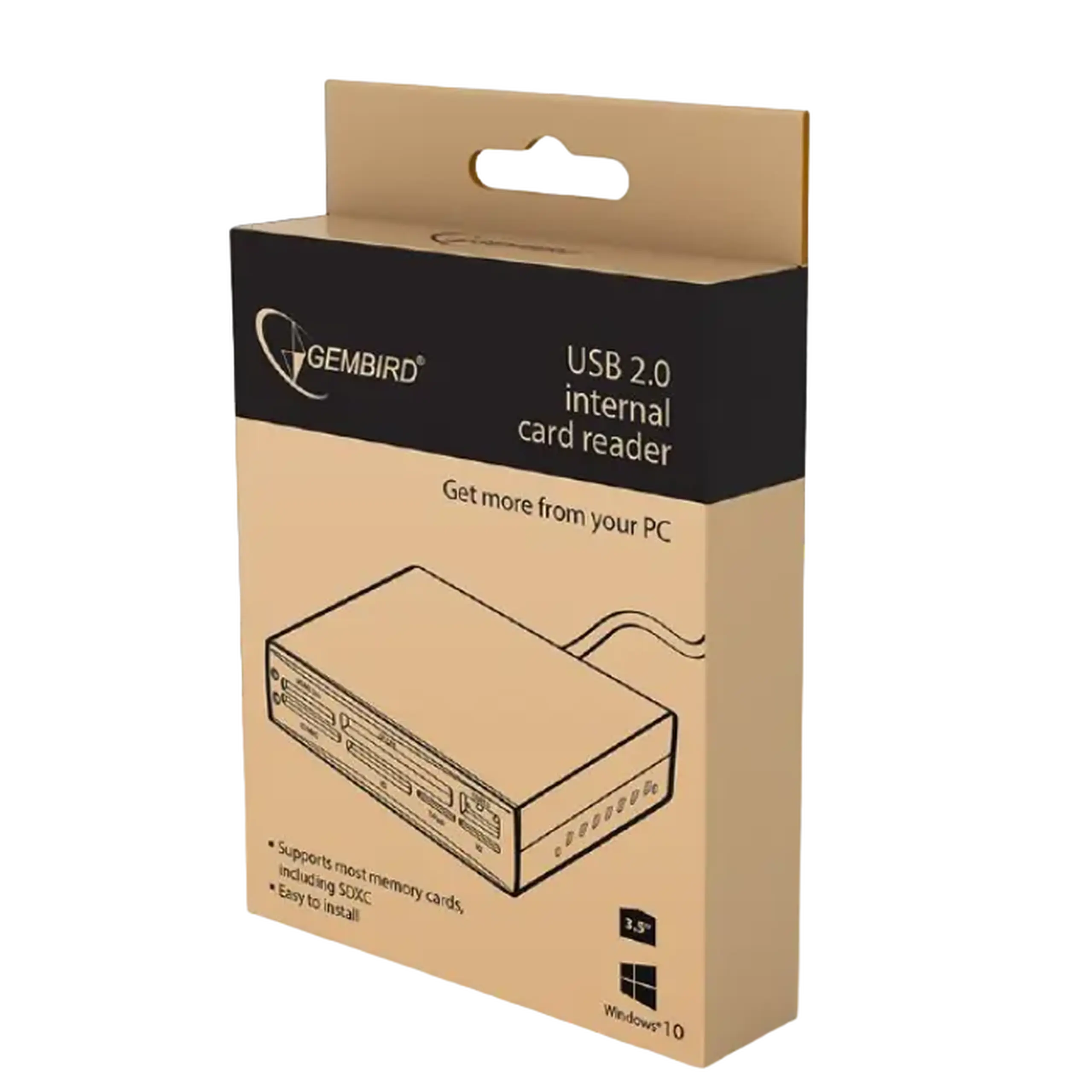 Cititor de carduri Gembird FDI2-ALLIN1-02-B,, Negru