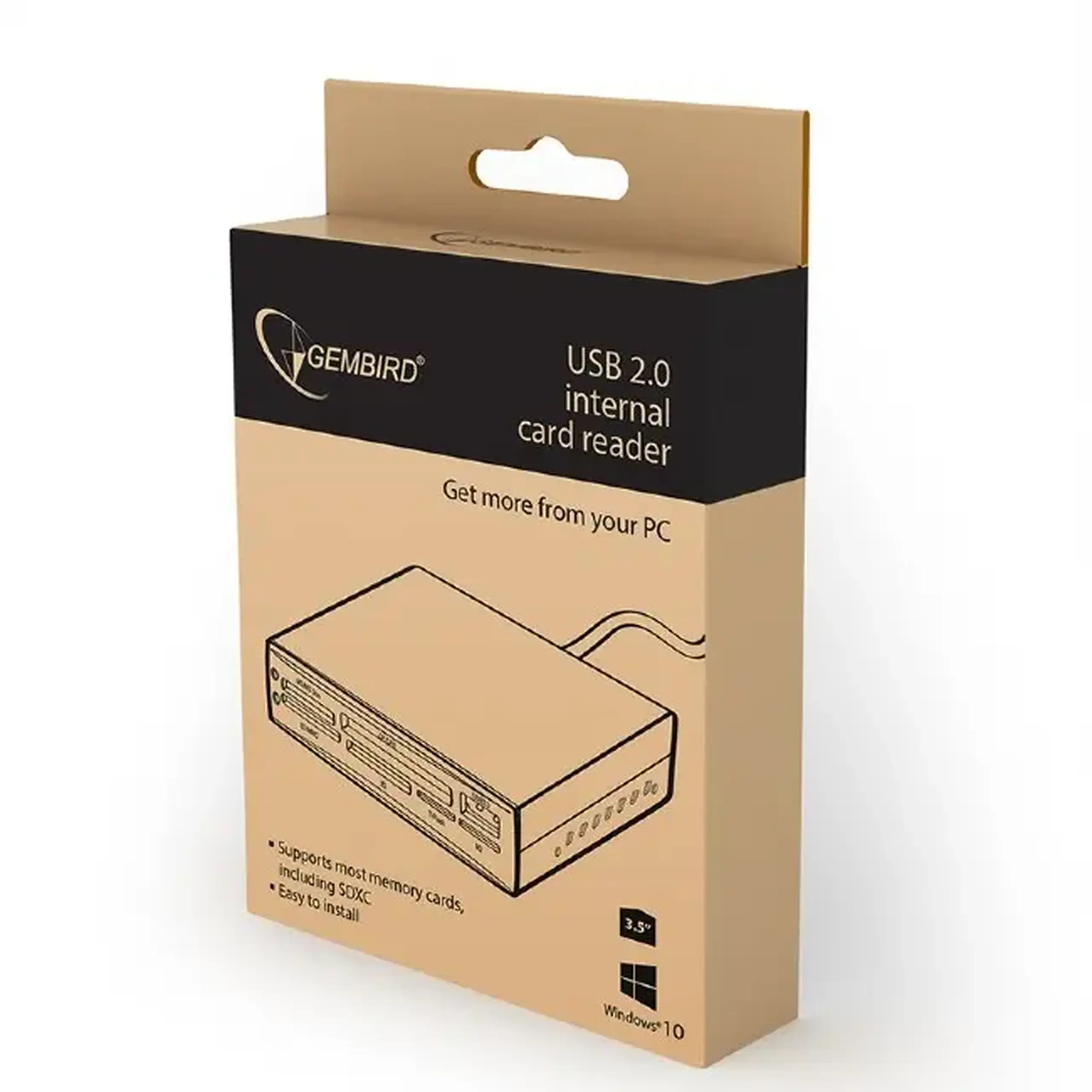 Cititor de carduri Gembird FDI2-ALLIN1-02-B,, Negru
