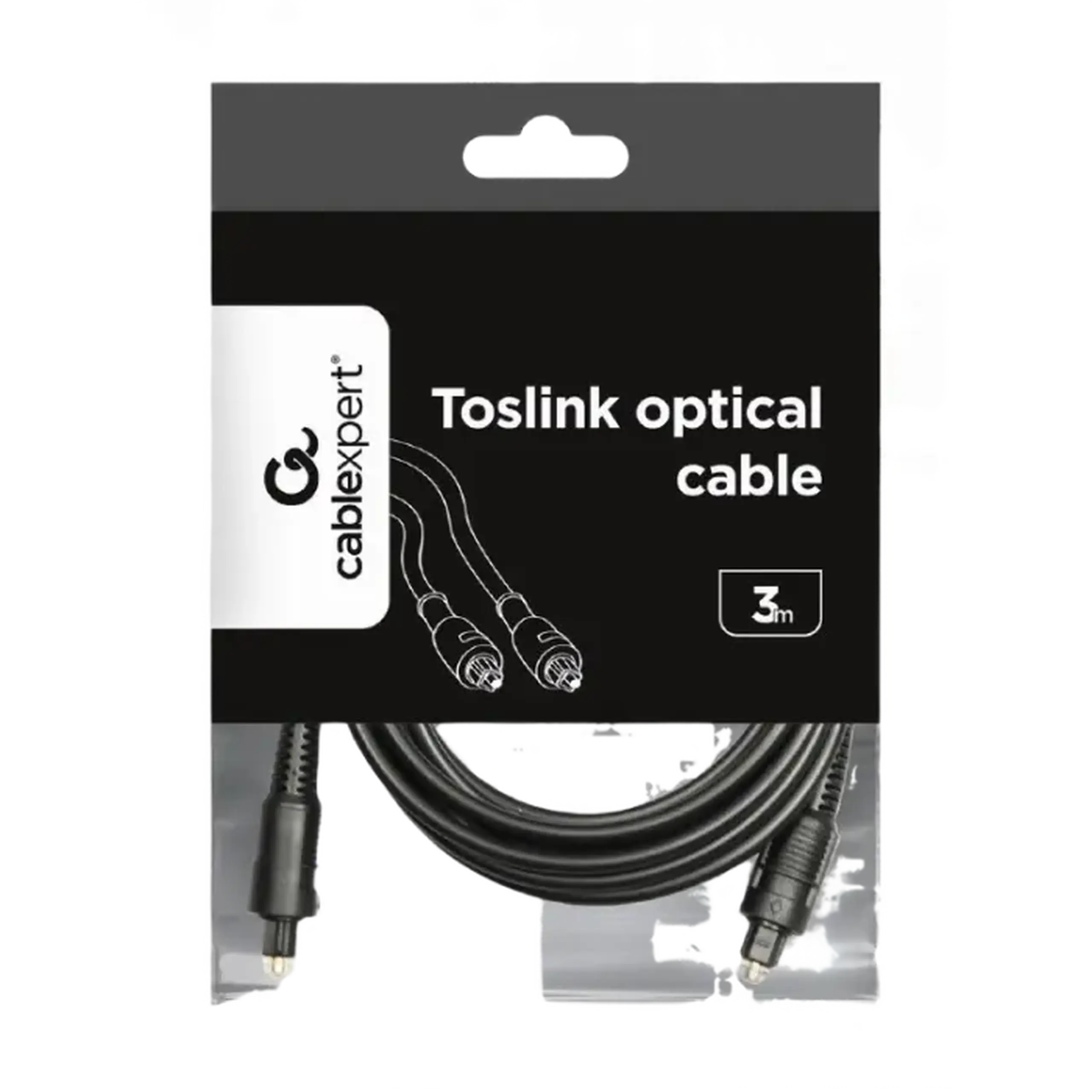Cablu audio Cablexpert CC-OPT-3M, Toslink - Toslink, 3m, Negru