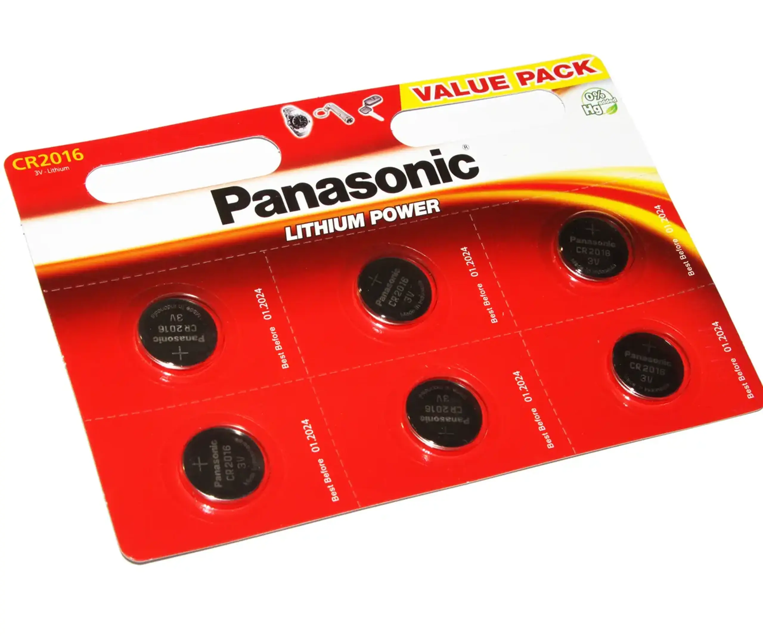 CR2016, Blister*6, Panasonic, CR-2016EL/6B