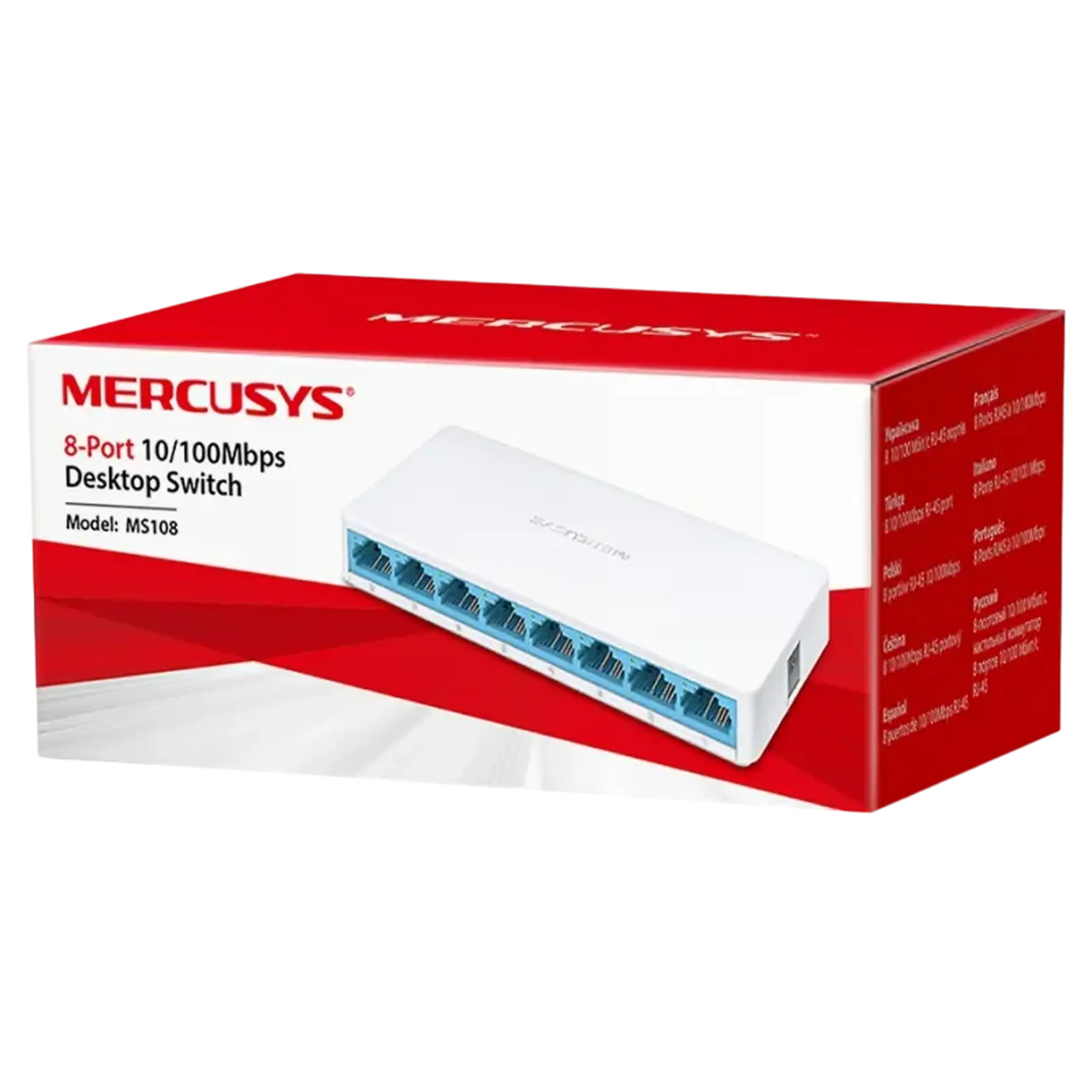 Switch de rețea MERCUSYS MS108, 8x 10/100 Mbps