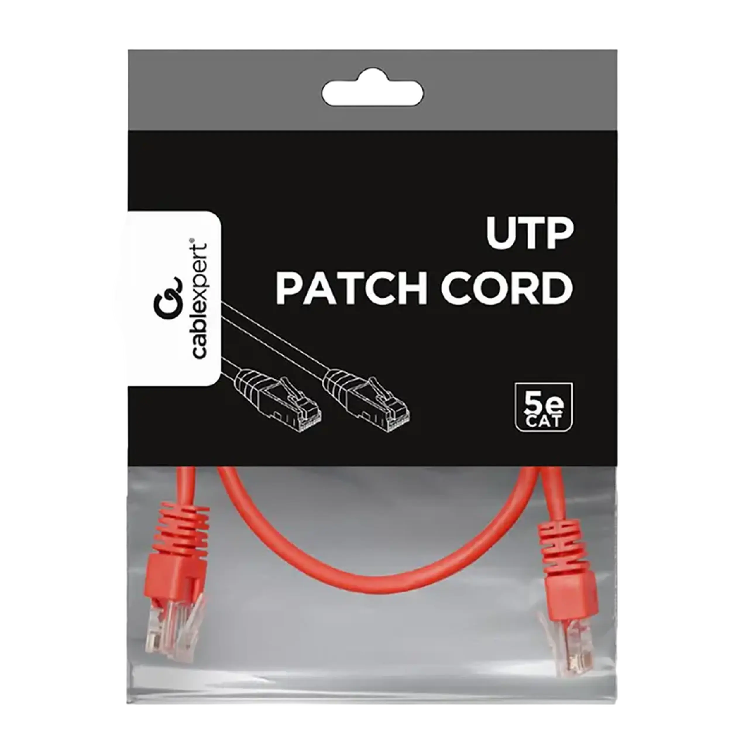 Patch cord Cablexpert PP12-0.5M/R, CAT5e UTP, 0,5m, Roșu