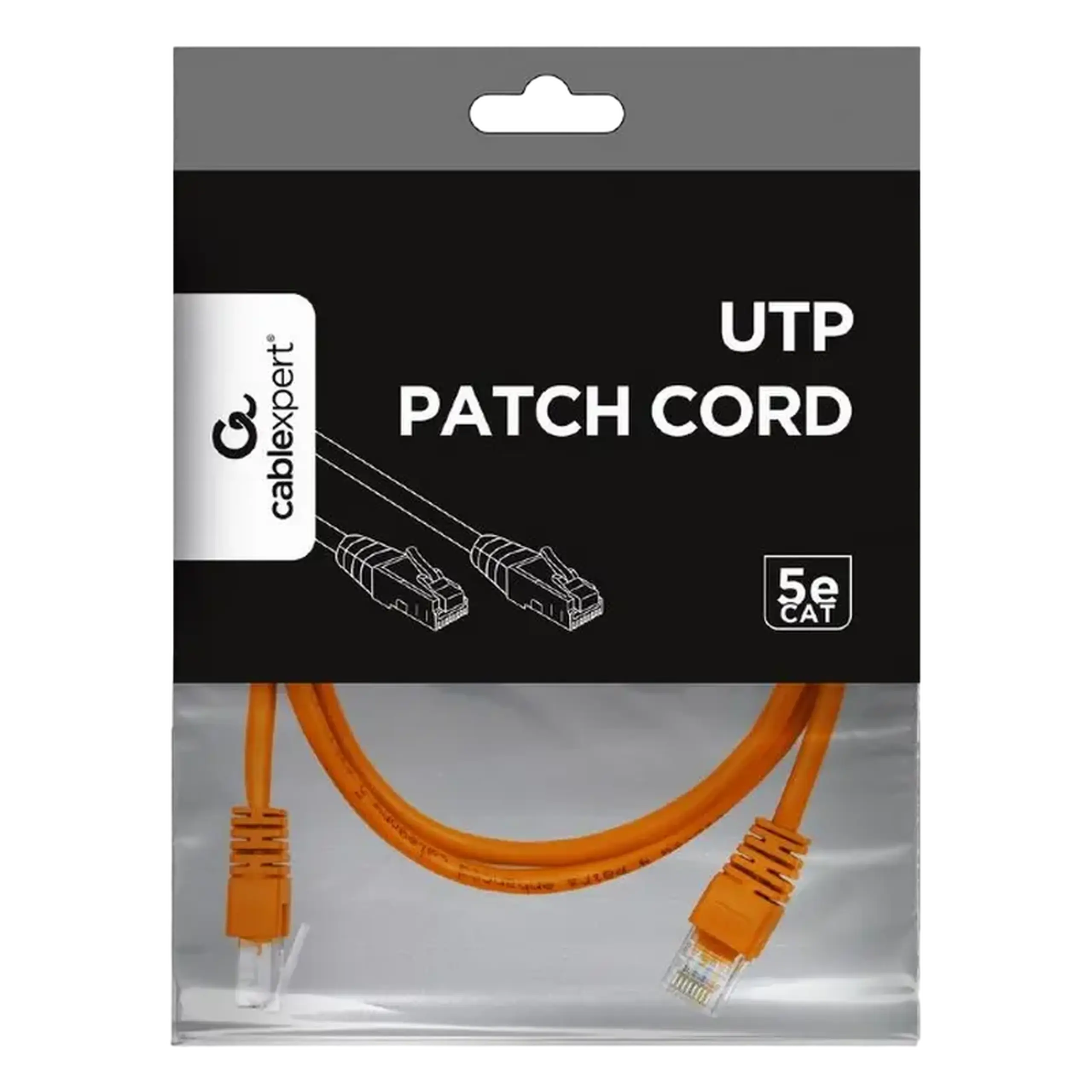 Patch cord Cablexpert PP12-1M/O, CAT5e UTP, 1m, Portocaliu
