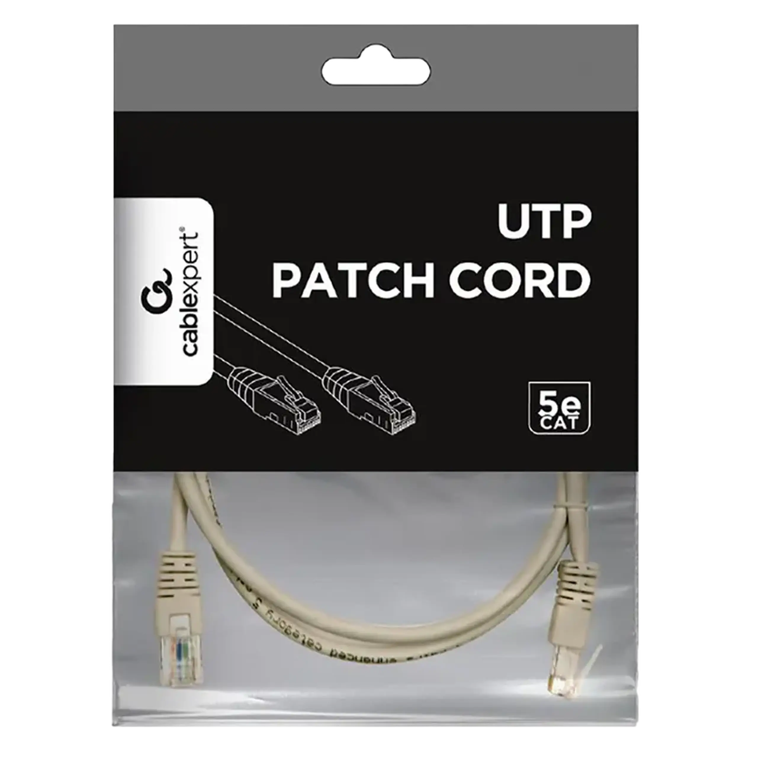 Patch cord Cablexpert PP12-1M, CAT5e UTP, 1m, Gri