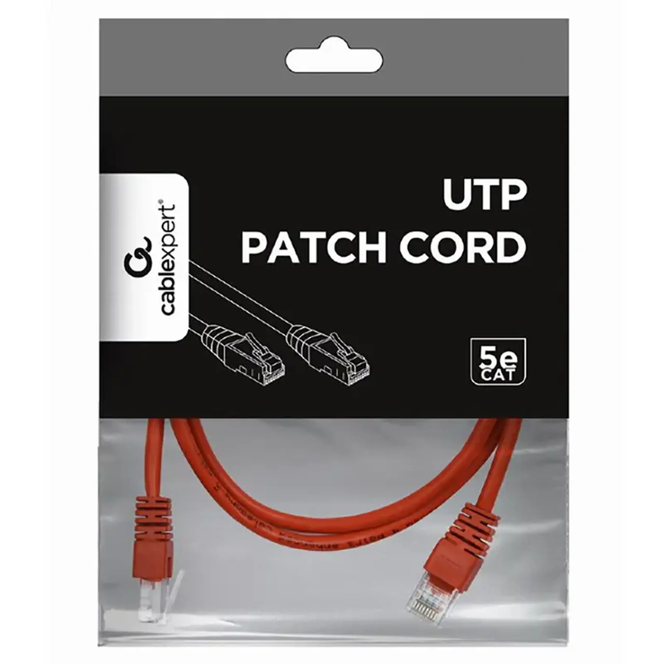Patch cord Cablexpert PP12-2M/R, CAT5e UTP, 2m, Roșu