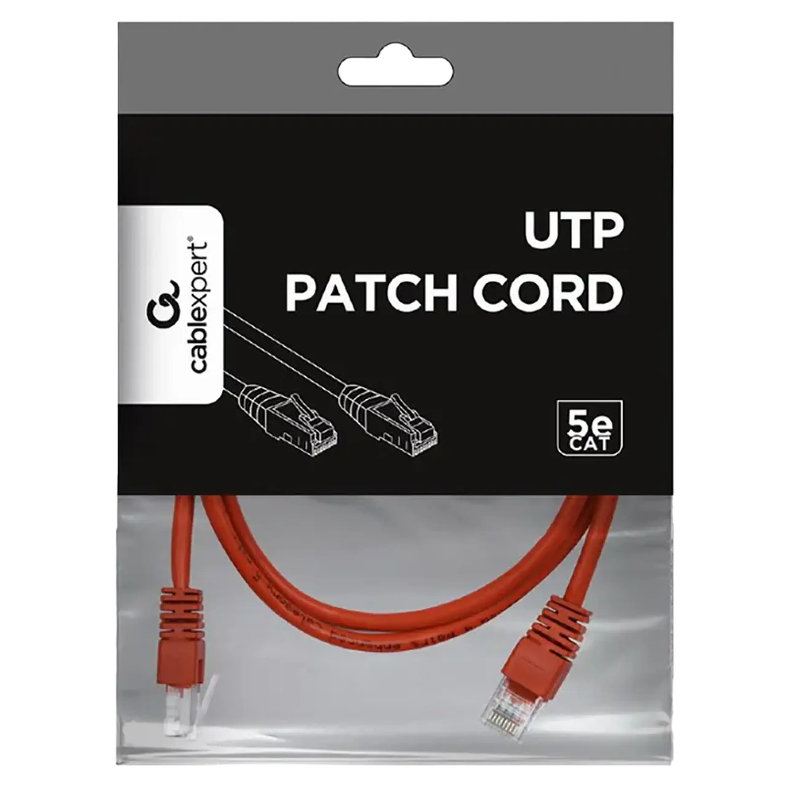 Patch cord Cablexpert PP12-2M/R, CAT5e UTP, 2m, Roșu