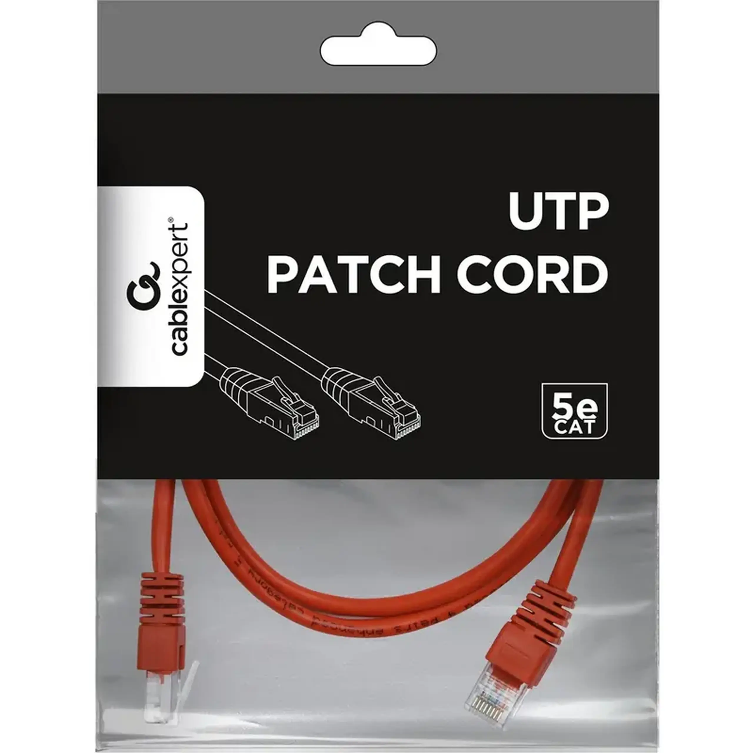 Patch cord Cablexpert PP12-5M/R, CAT5e UTP, 5m, Roșu