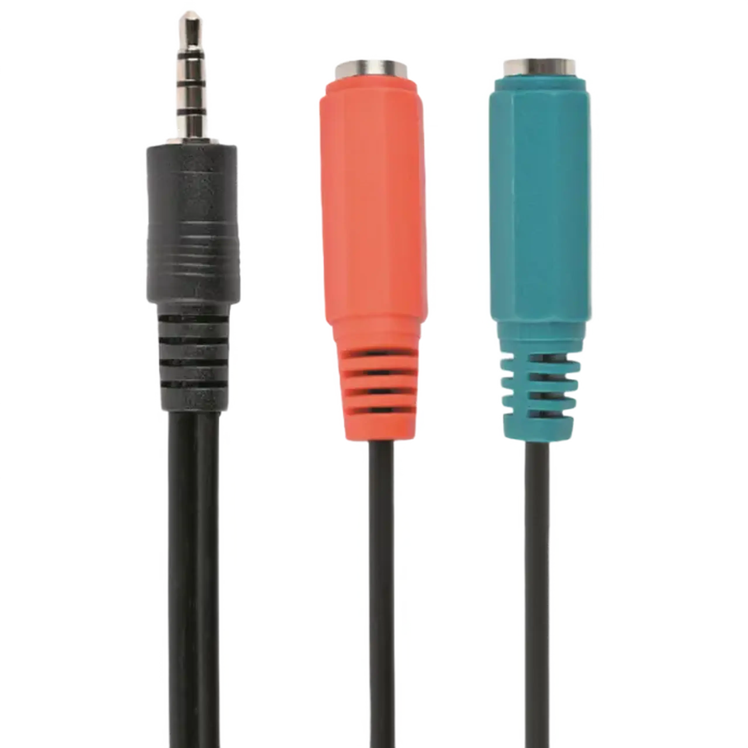 Audio Adaptor Cablexpert CCA-417, 3.5mm 4-pin (M) - 2x 3.5mm 3-pin (F), 0,2m, Negru