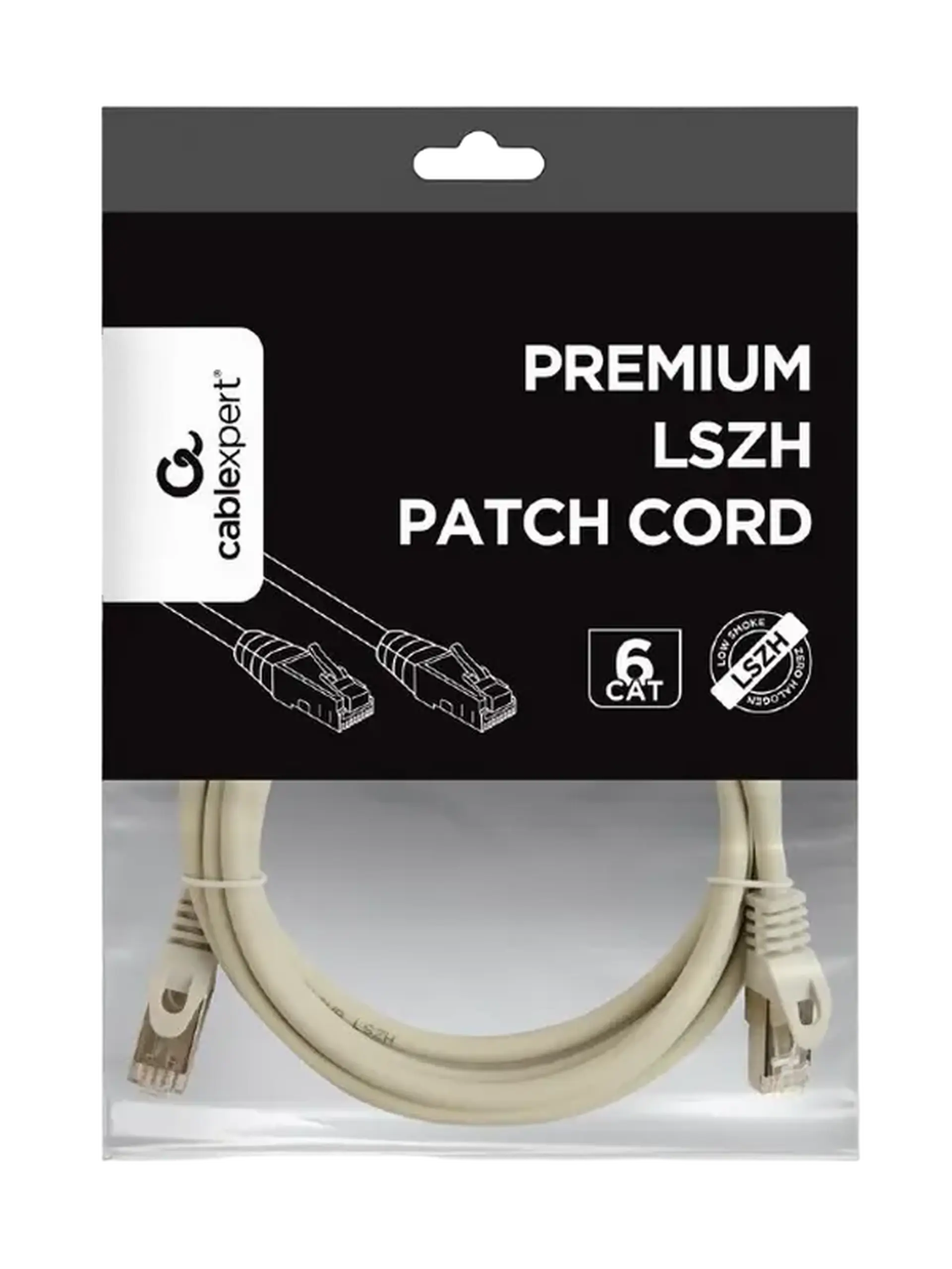 Patch cord Cablexpert PP6-LSZHCU-2M, Cat6 FTP, 2m, Gri