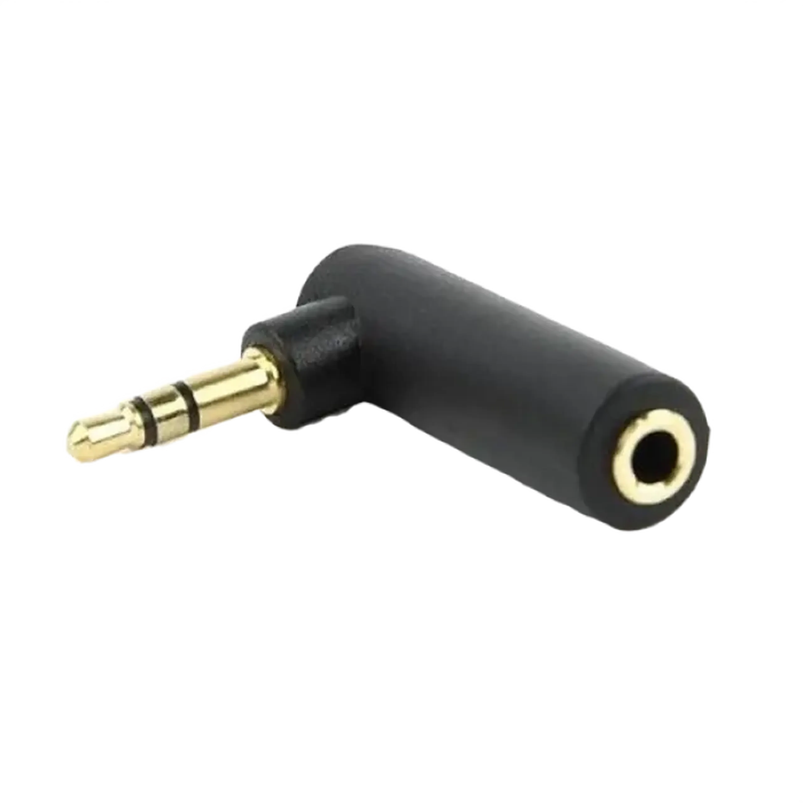 Audio Adaptor Cablexpert A-3.5M-3.5FL, 3.5mm 3-pin (F) - 3.5mm 3-pin (M), Negru