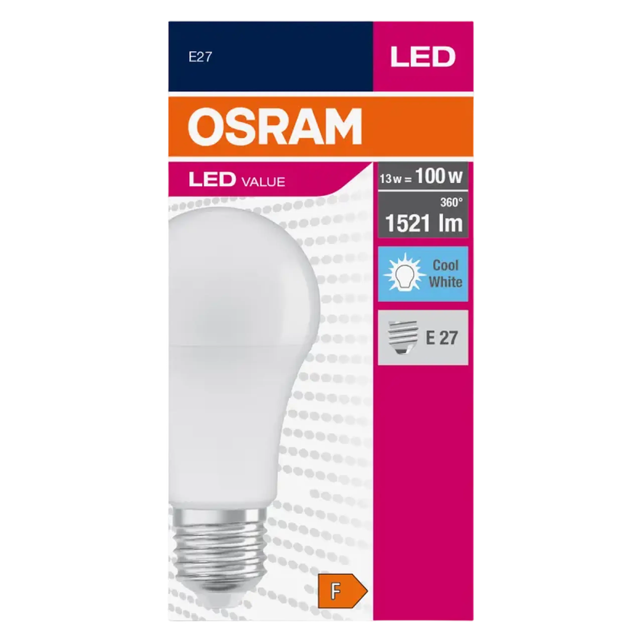 Bec cu LED Osram VALUECLA100 13W/840, E27, Alb