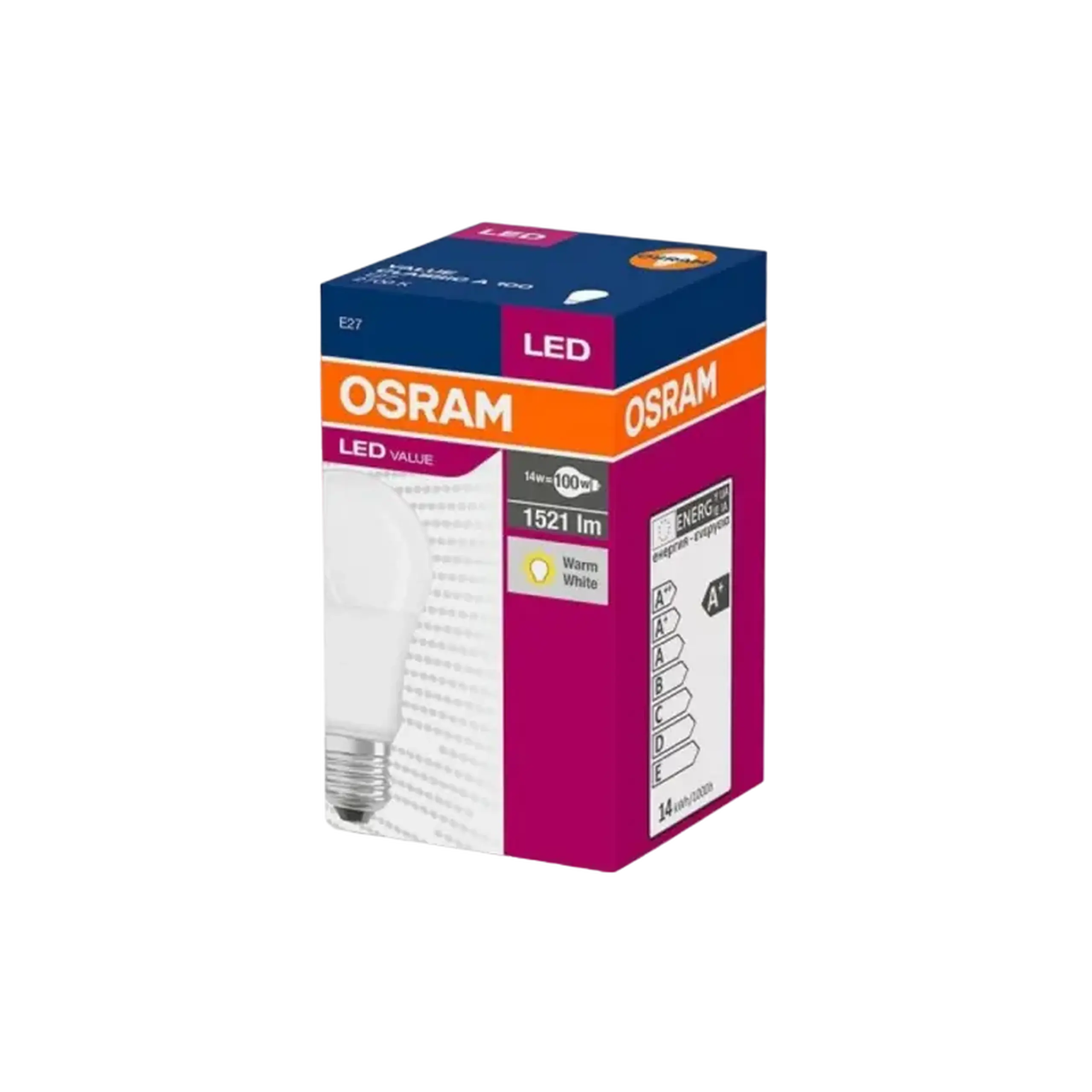 Lamp LED OSRAM VALUECLA100 13W/865 230VFR E27 FS1