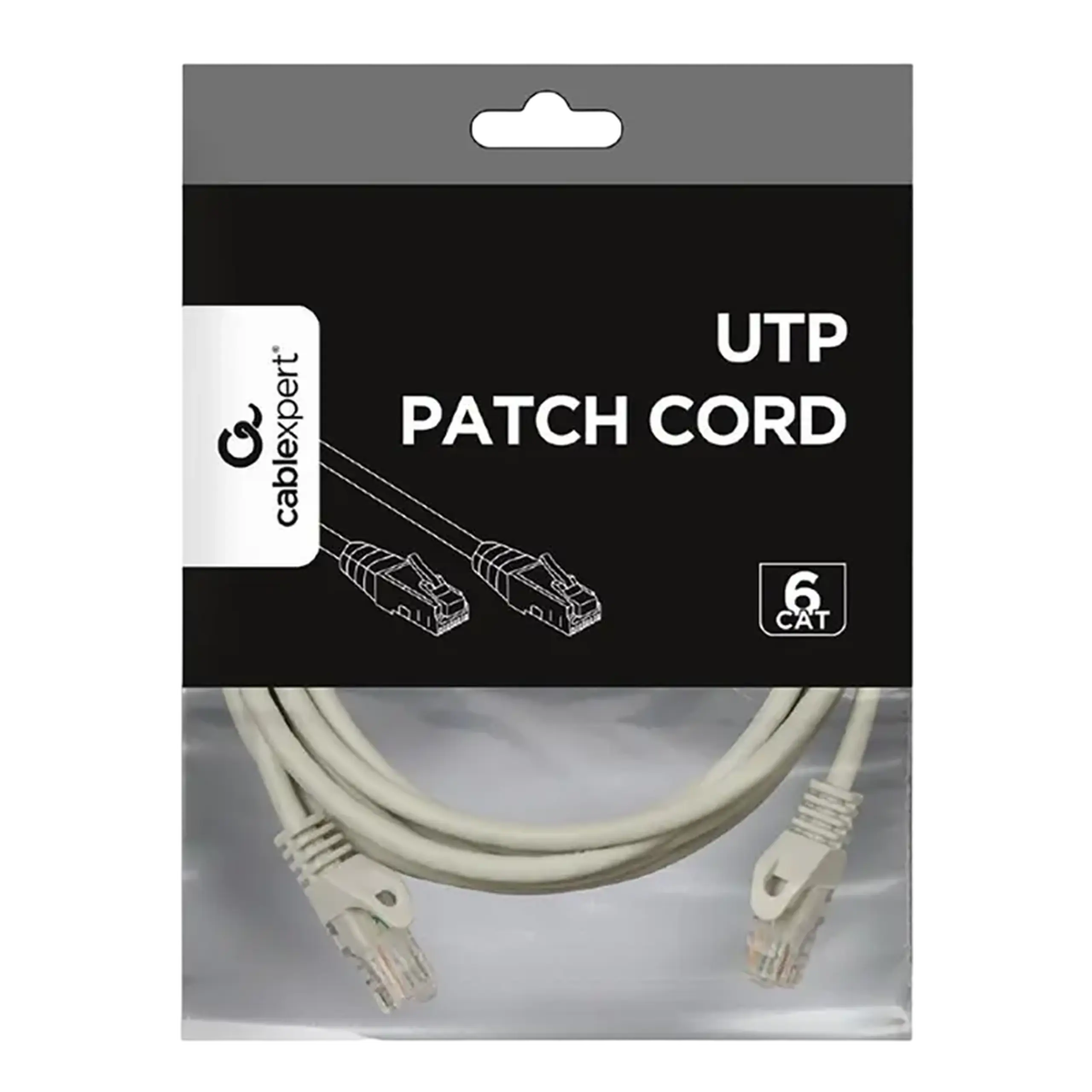 Patch cord Cablexpert PP6U-3M, Cat6 UTP, 3m, Gri