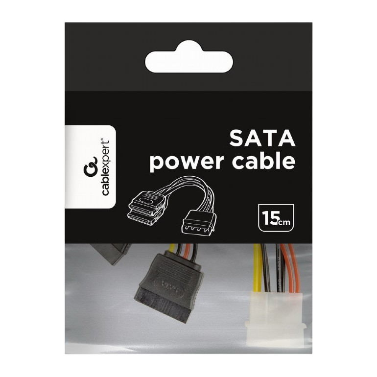 Cablu SATA Cablexpert CC-SATA-PSY-0.3M, Multicolor