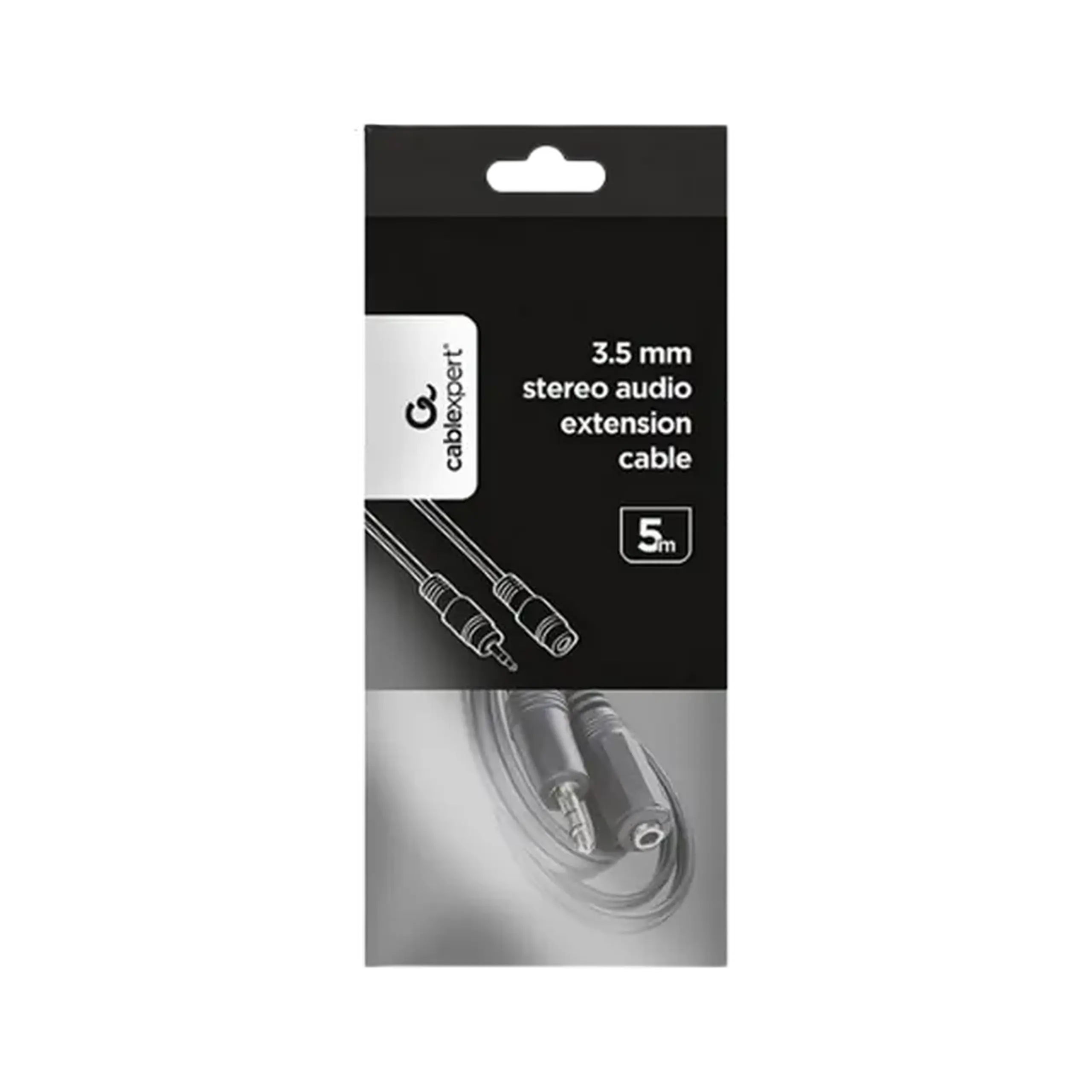 Cablu audio Cablexpert CCA-423-2M, 3.5mm 3-pin (F) - 3.5mm 3-pin (M), 2m, Negru