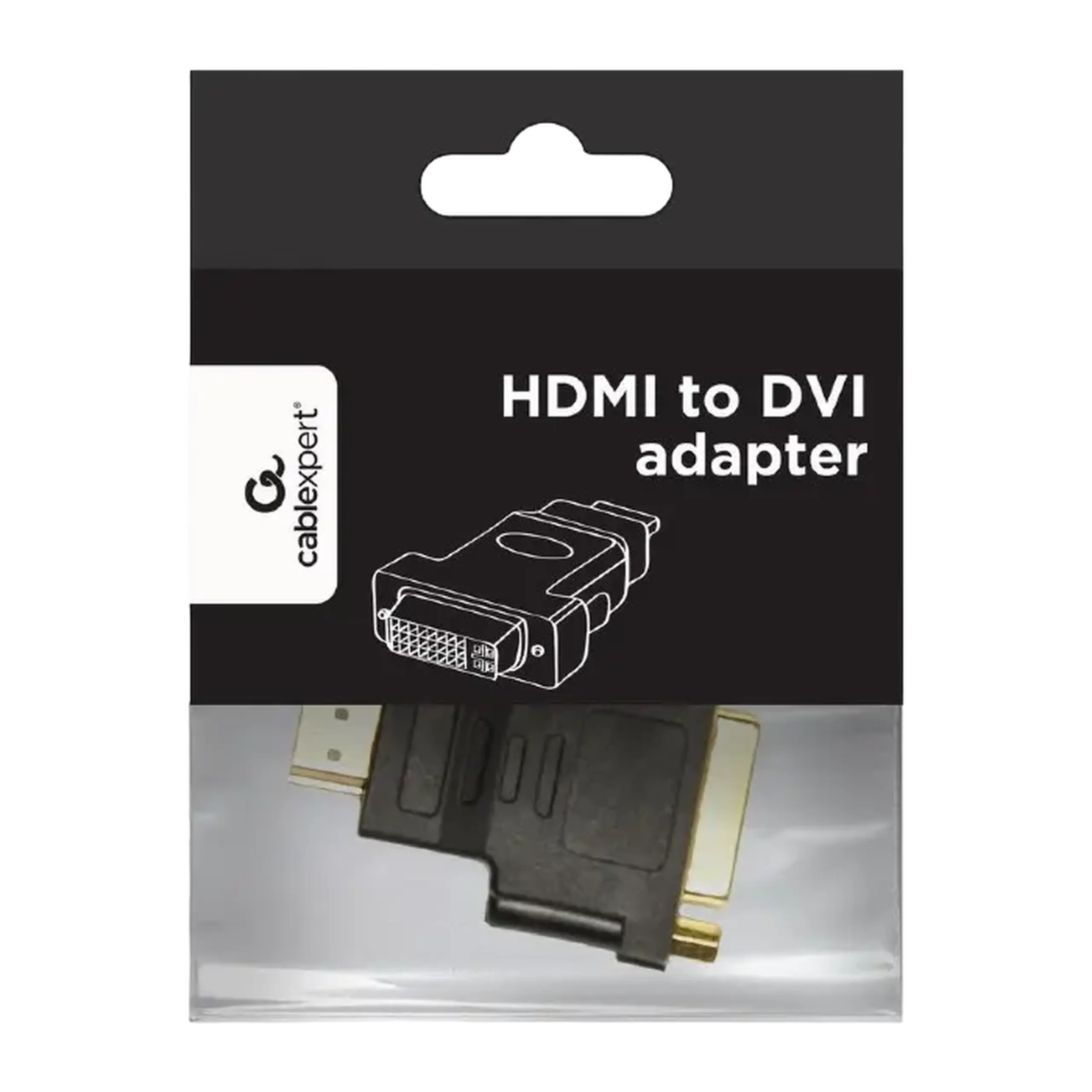 Adaptor Video Cablexpert A-HDMI-DVI-3, HDMI (M) - DVI-D (F), 0,1m, Negru