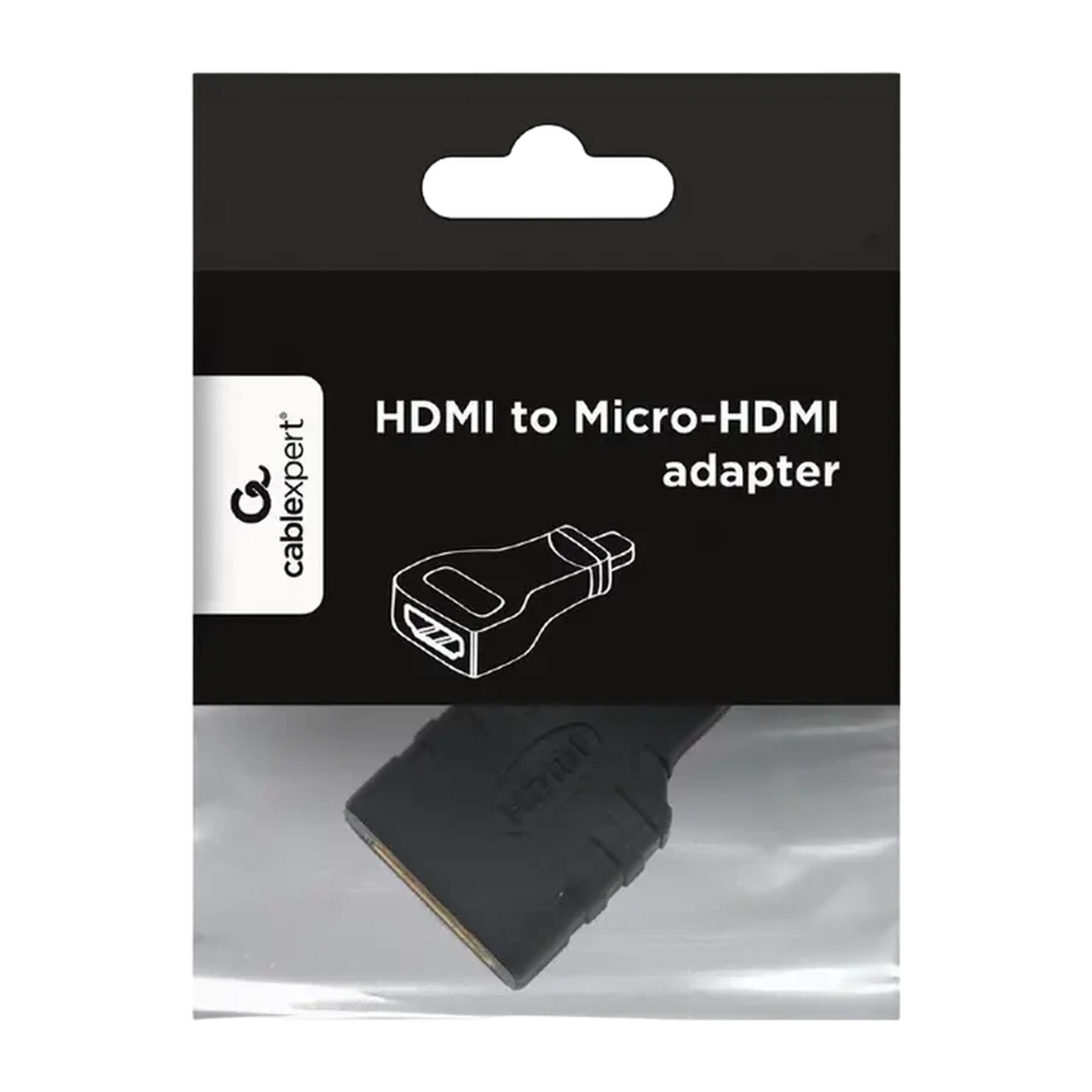 Convertor Video Cablexpert A-HDMI-FD, HDMI (F) - micro-HDMI (M), Negru