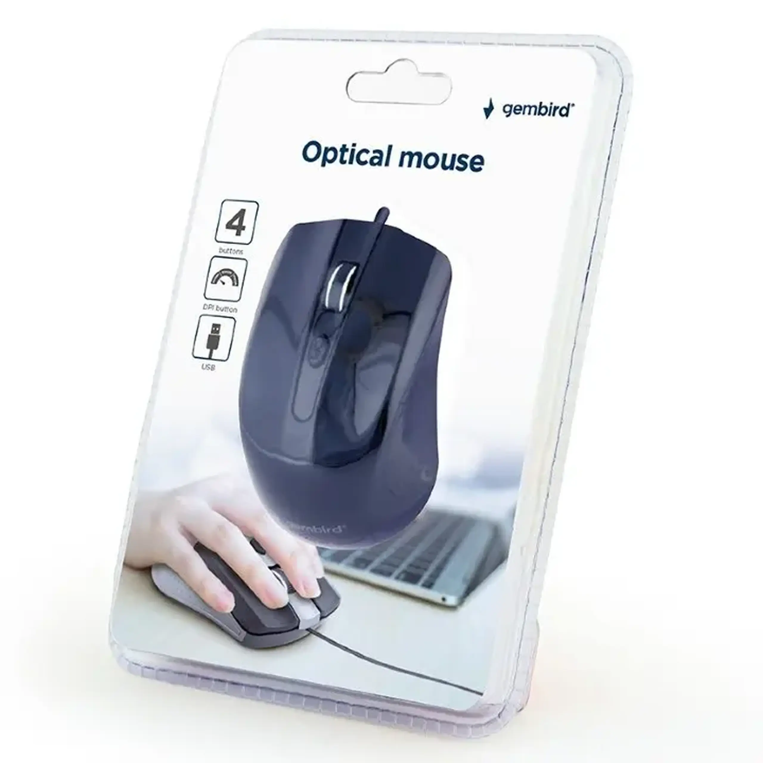 Mouse Gembird MUS-4B-01, Negru
