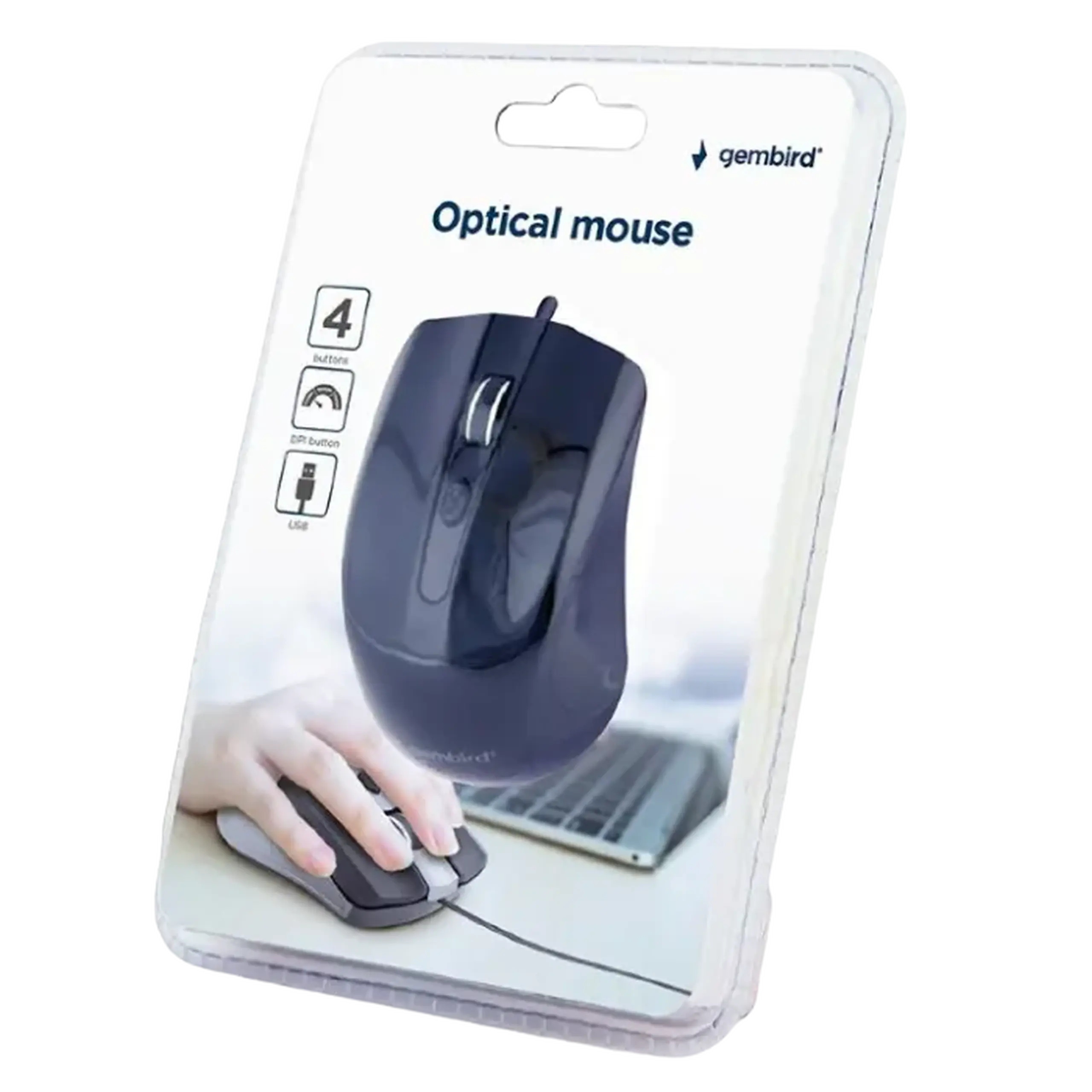 Mouse Gembird MUS-4B-01, Negru