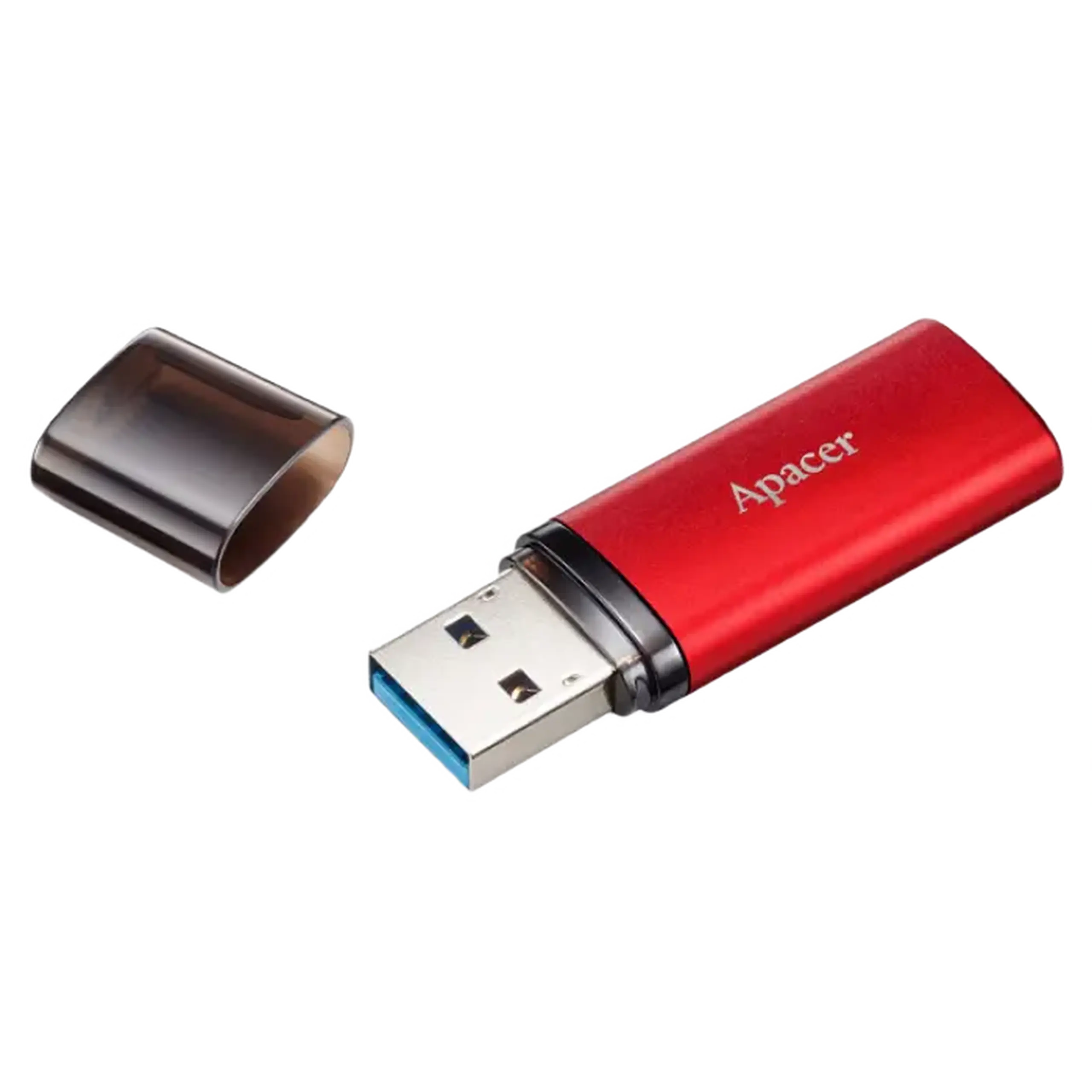 Unitate Flash USB3.1 de 64 GB Apacer „AH25B”, roșu, carcasă metalică mată, capac clasic (AP64GAH25BR - 1)