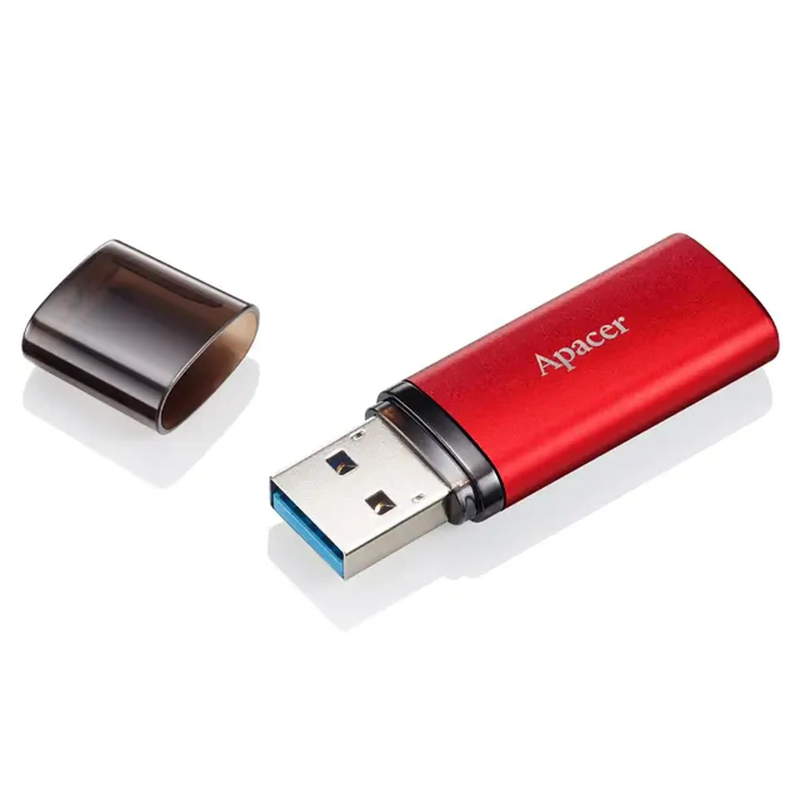 Unitate Flash USB3.1 de 64 GB Apacer „AH25B”, roșu, carcasă metalică mată, capac clasic (AP64GAH25BR - 1)