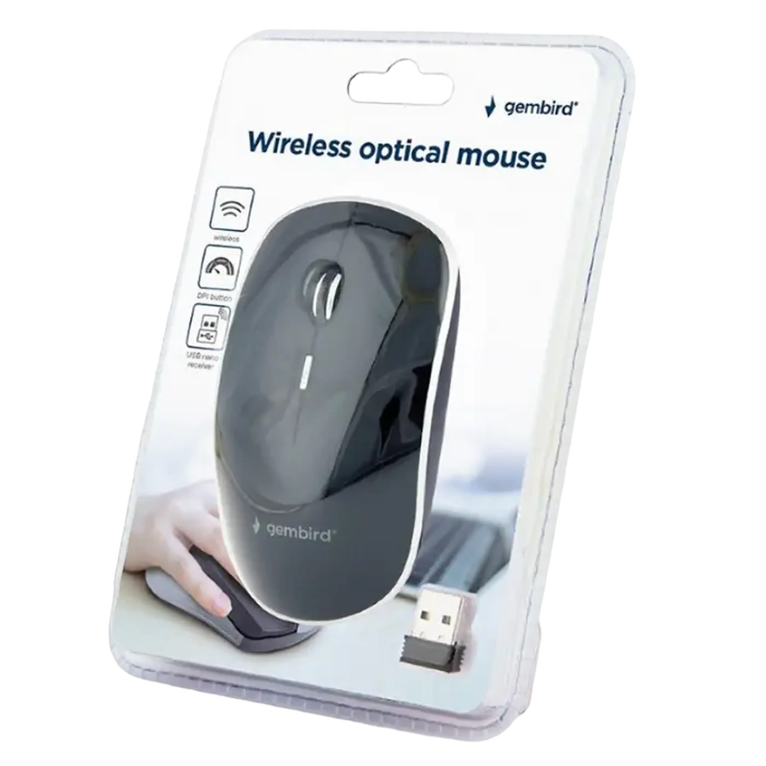 Mouse Wireless Gembird MUSW-4B-01, Negru
