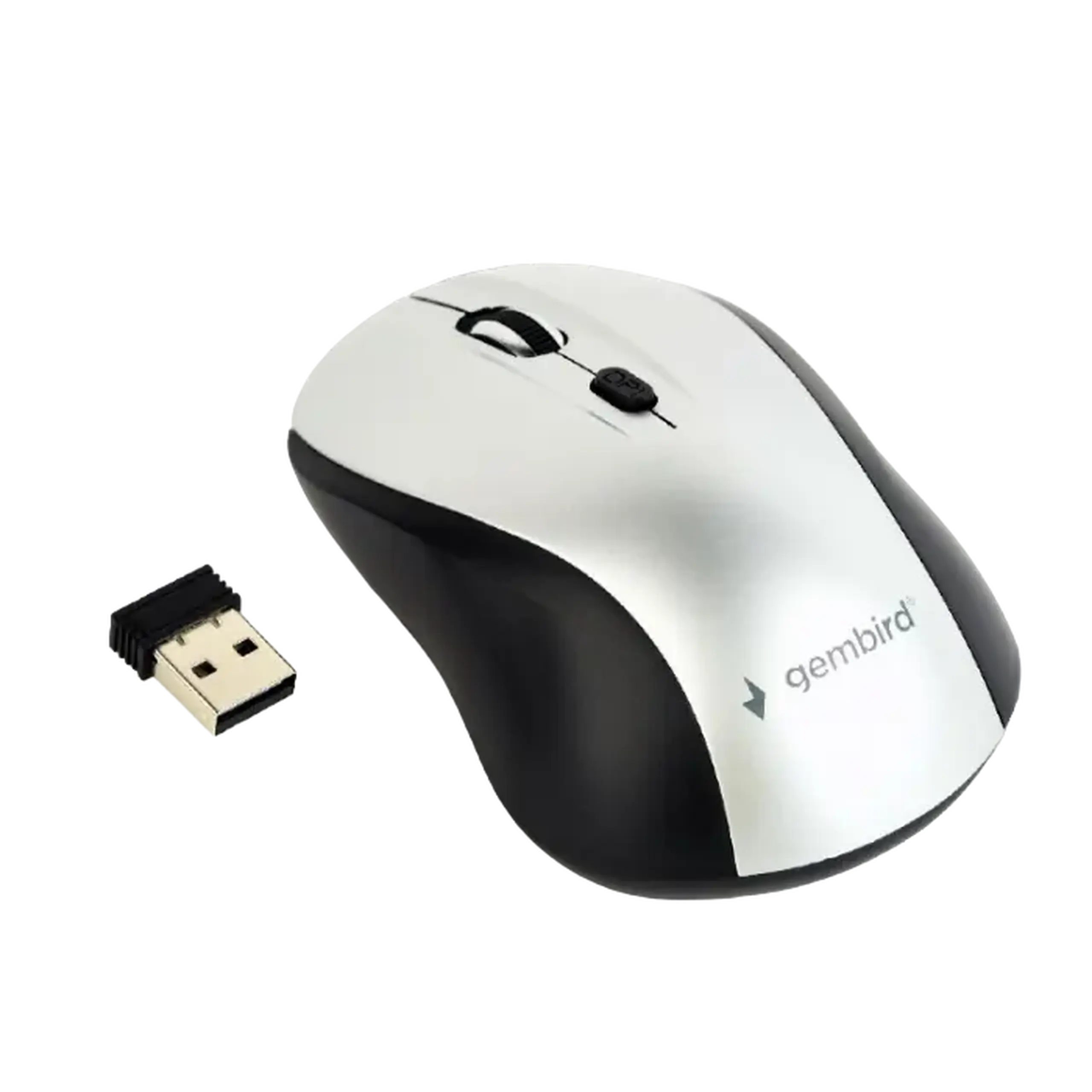 Mouse Wireless Gembird MUSW-4B-02-BS, Negru/Argintiu