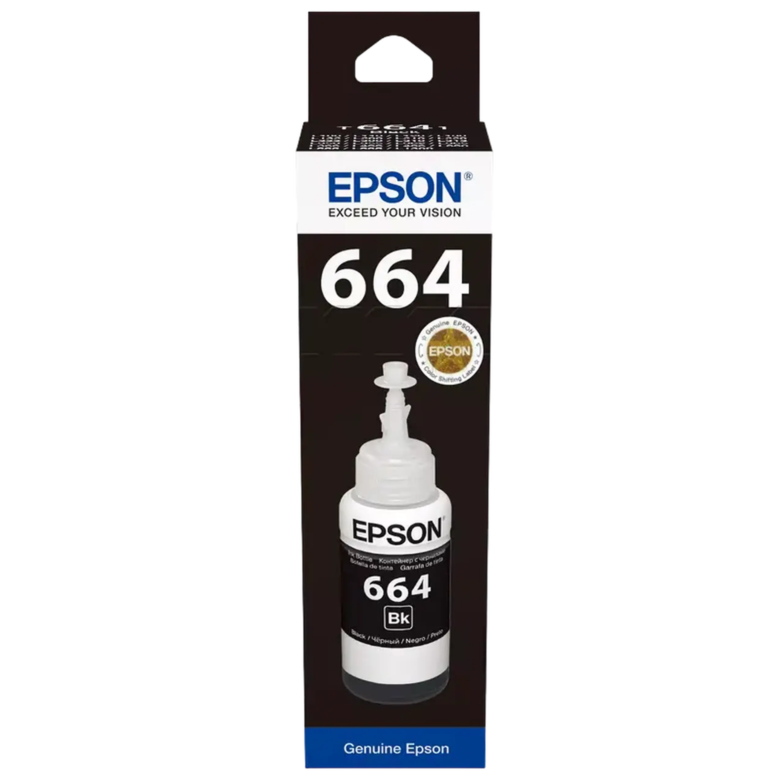 Recipient de cerneală Epson T664, 70ml, Negru