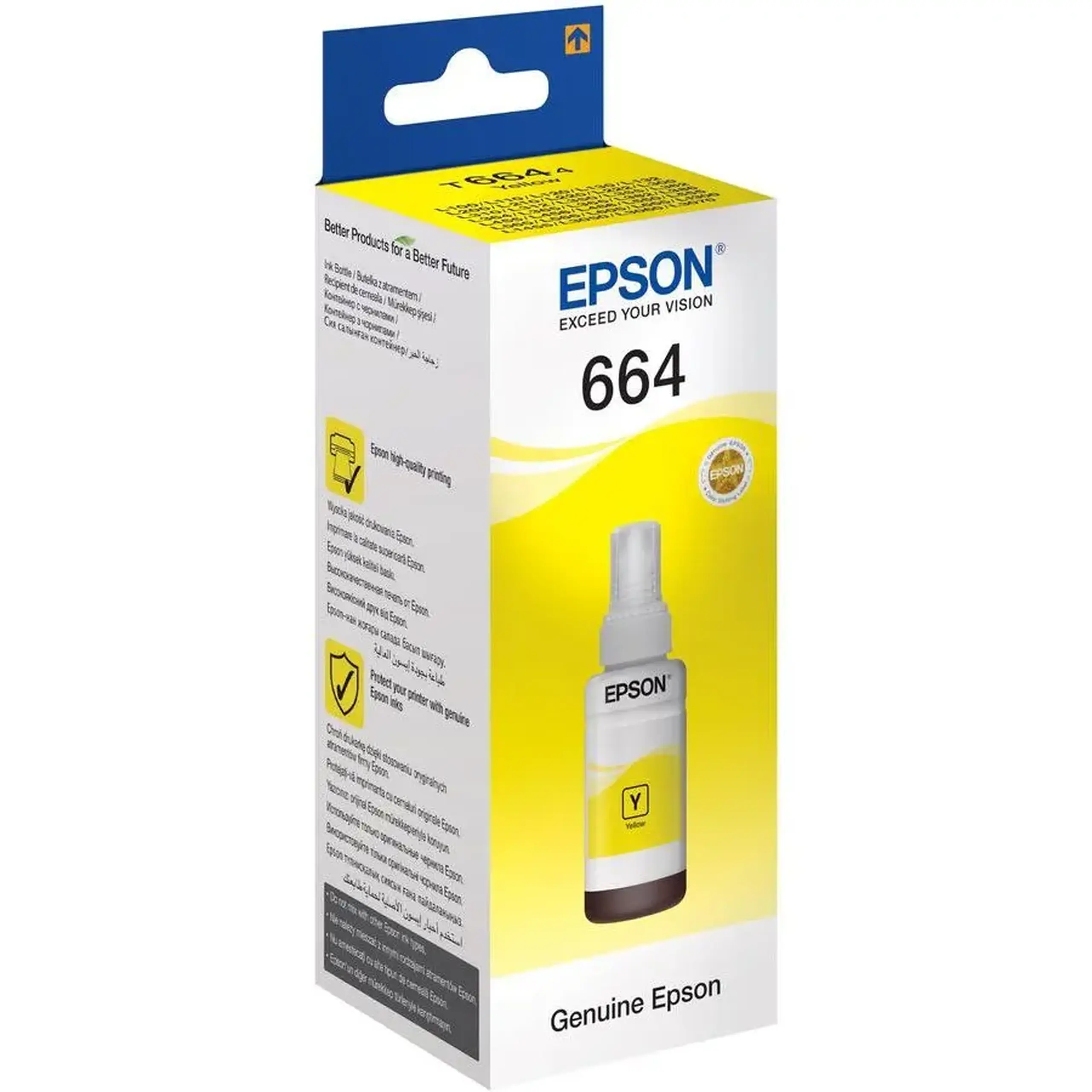 Recipient de cerneală Epson T664, 70ml, Galben