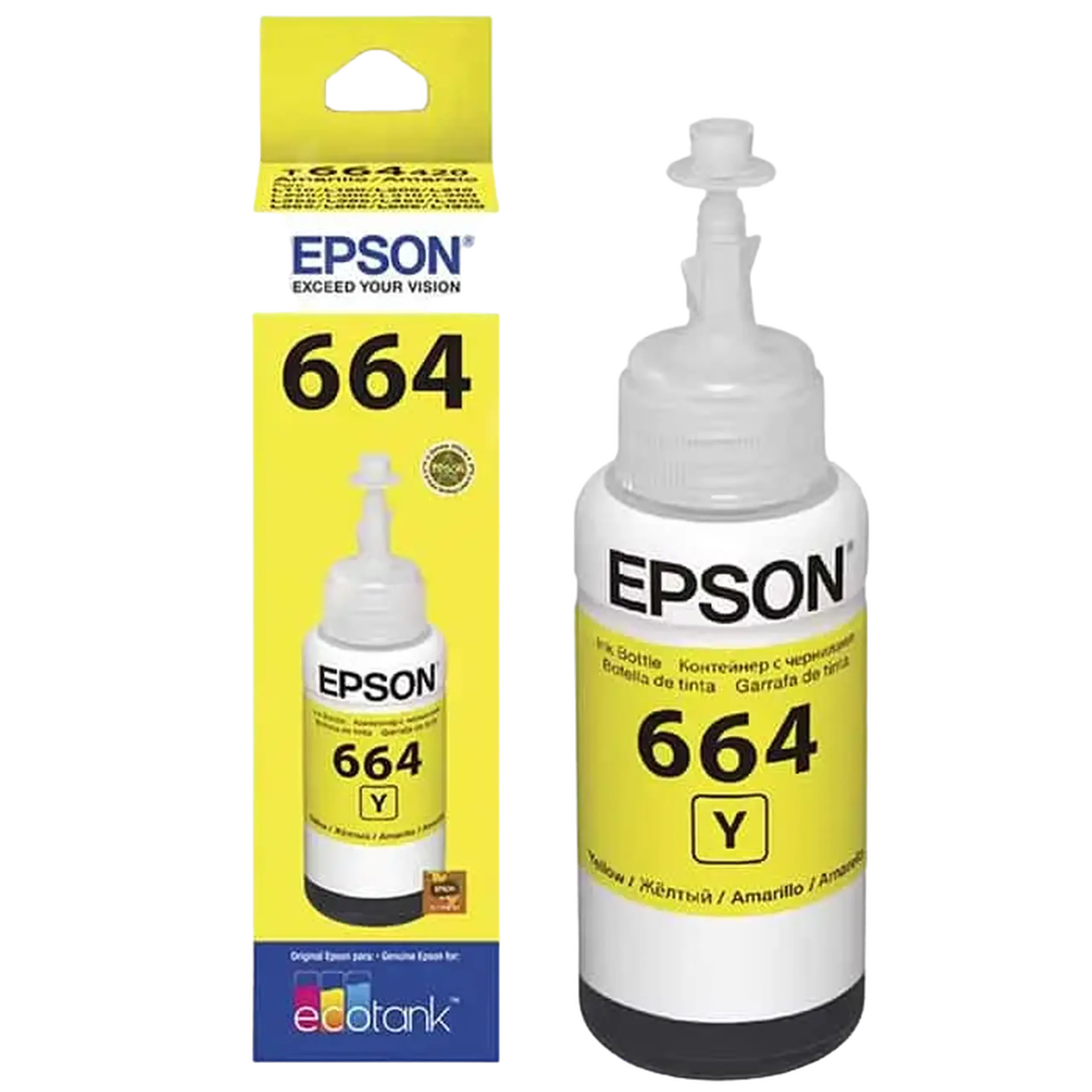 Recipient de cerneală Epson T664, 70ml, Galben