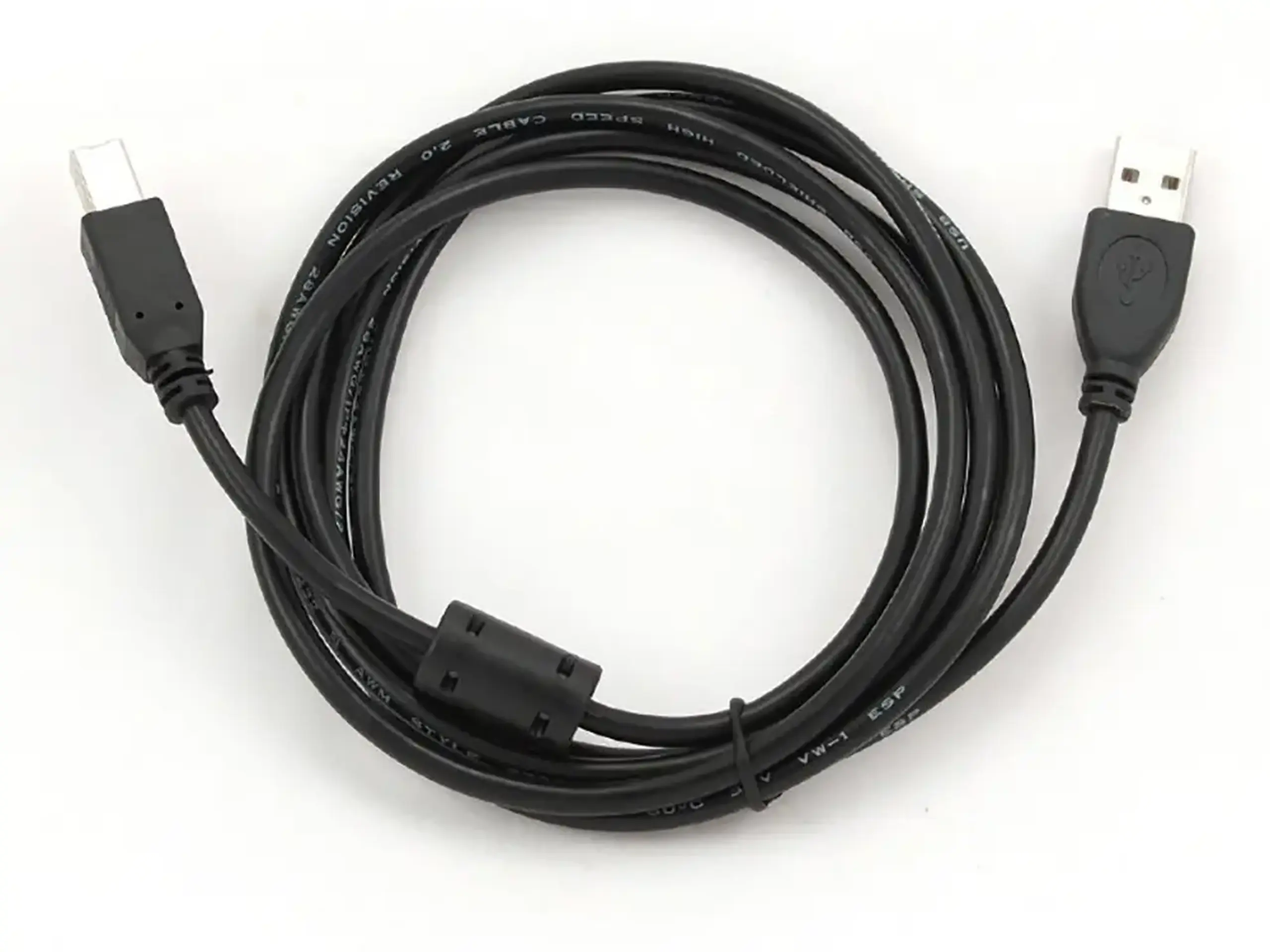 Cablu de date pentru periferice Cablexpert CCFB-USB2-AMBM-1.5M, USB Type-A/USB Type-B, 1,5m, Negru
