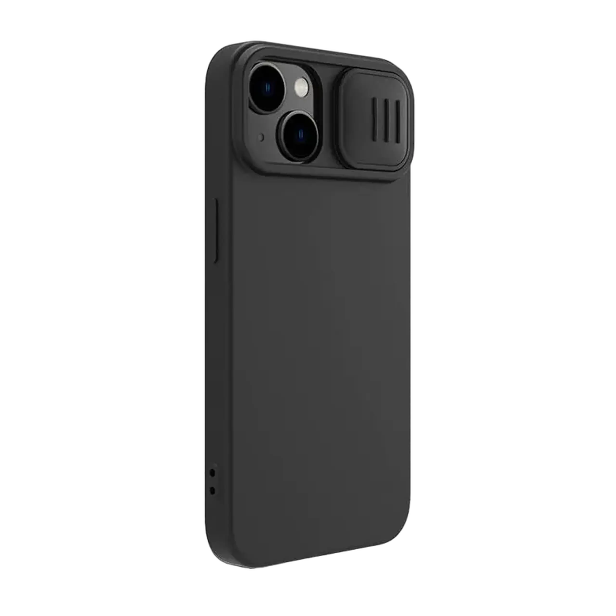 Husă Nillkin iPhone 14 Plus, CamShield Silky Silicone, Negru
