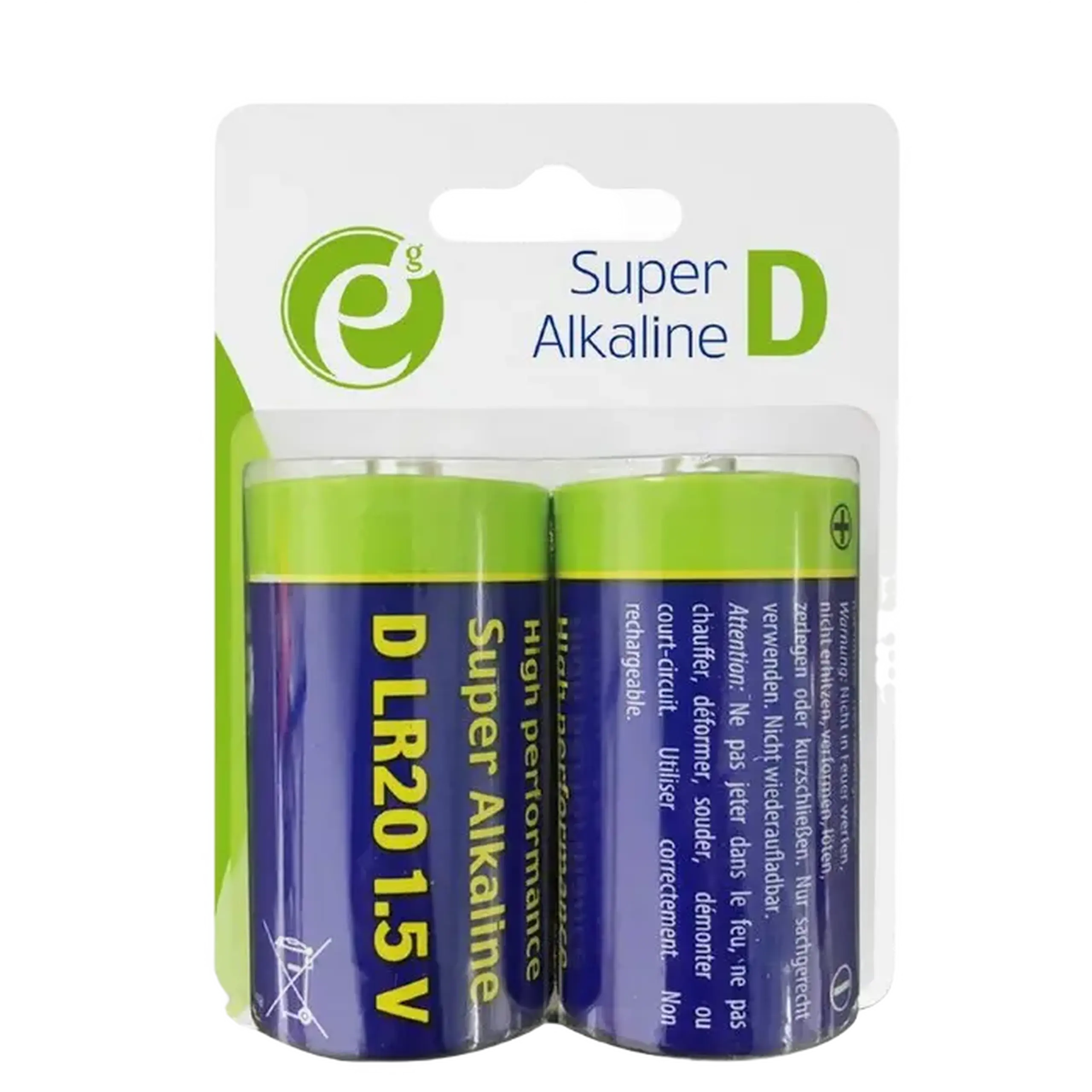 Baterii Energenie EG-BA-LR20-01, D, 18000mAh, 2buc.