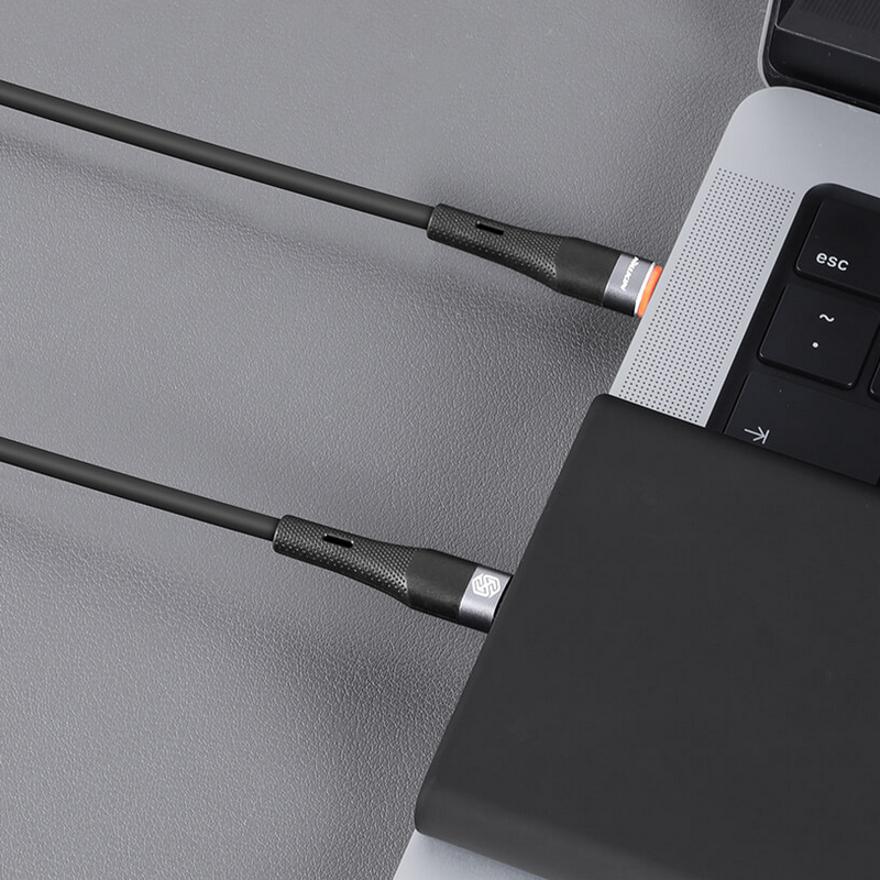 Cablu de încărcare Nillkin Type-C to Type-C Cable, Flowspeed, USB Type-C/USB Type-C, 1,2m, Negru