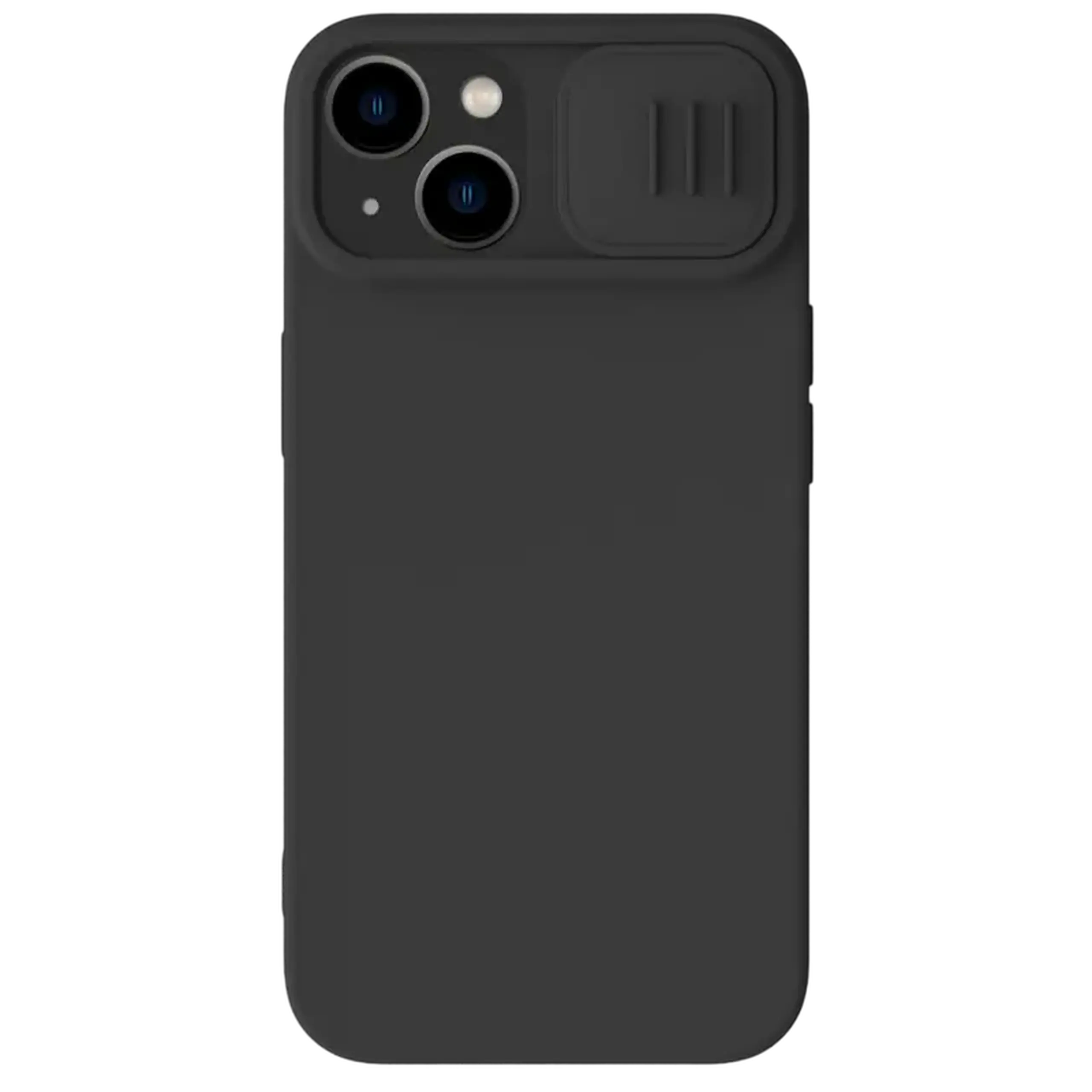 Husă Nillkin iPhone 15 Plus, CamShield Silky Silicone, Elegant Black