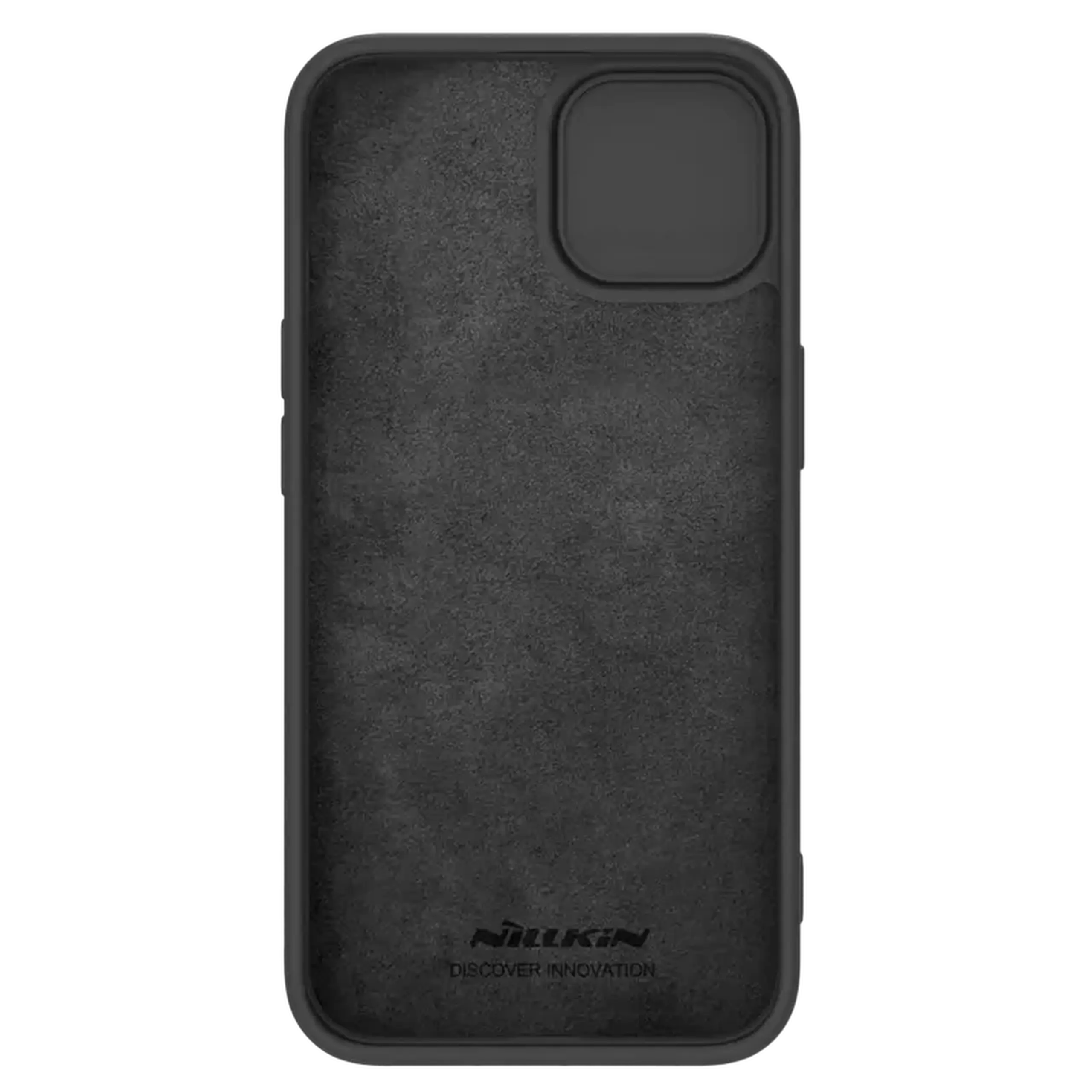 Husă Nillkin iPhone 15 Plus, CamShield Silky Silicone, Elegant Black